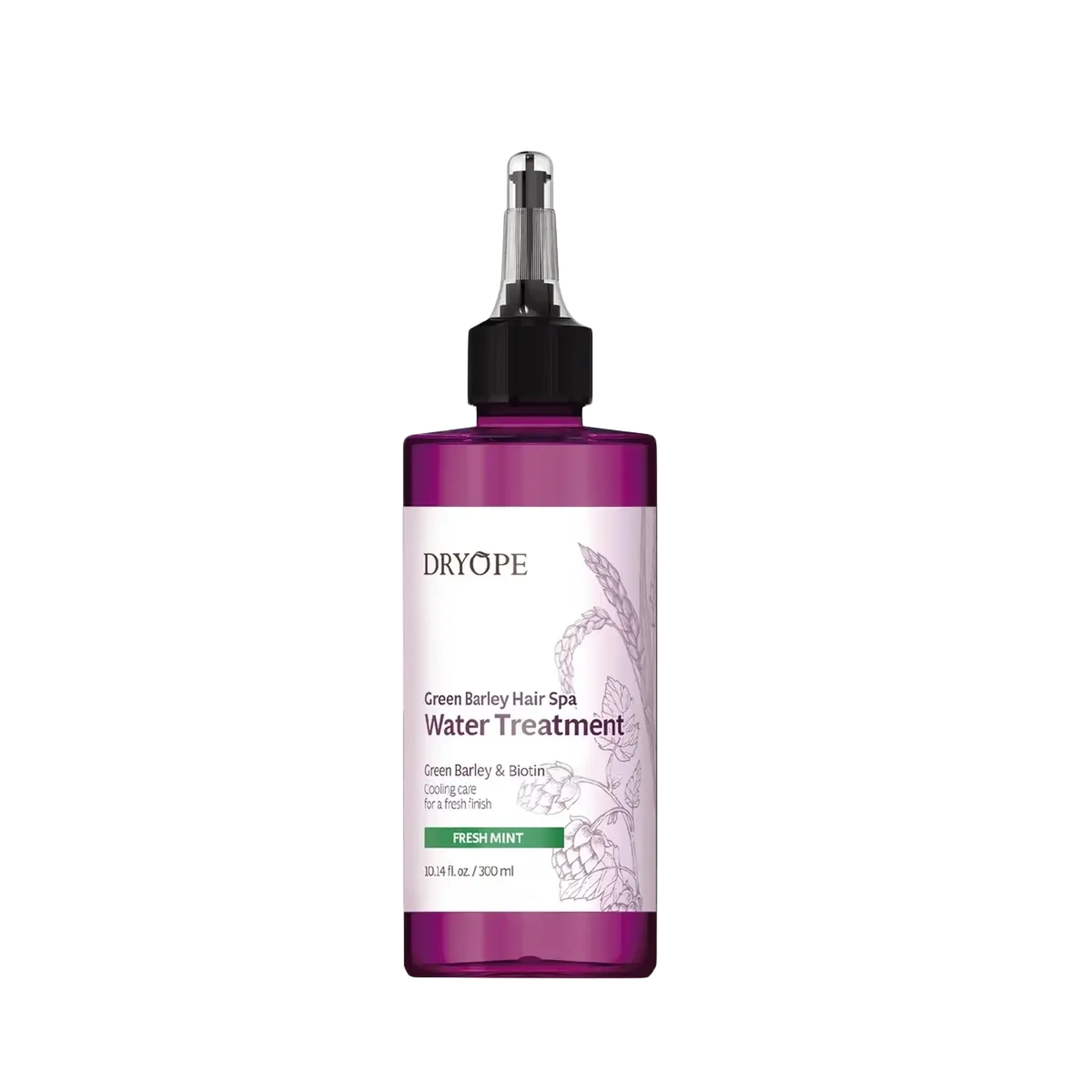 Tratament pentru par Dryope, Green Barley Hair Spa Water Treatment Fresh Mint, 300 ml