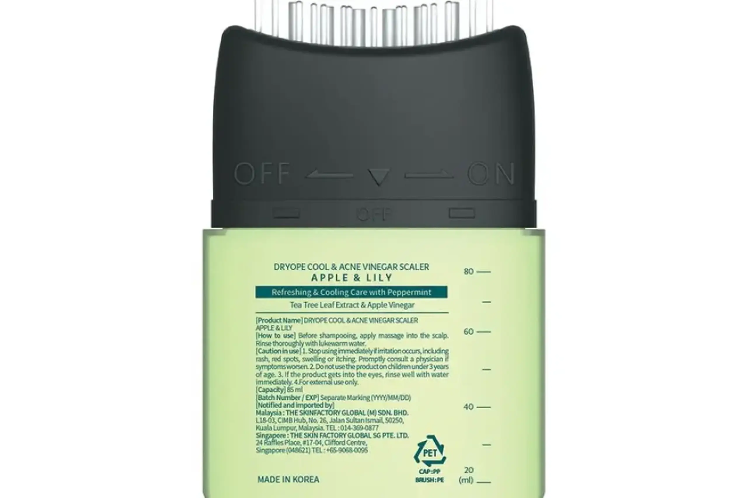 Dryope, Cool & Vinegar Scalp Brush Cleanser Apply & Lily