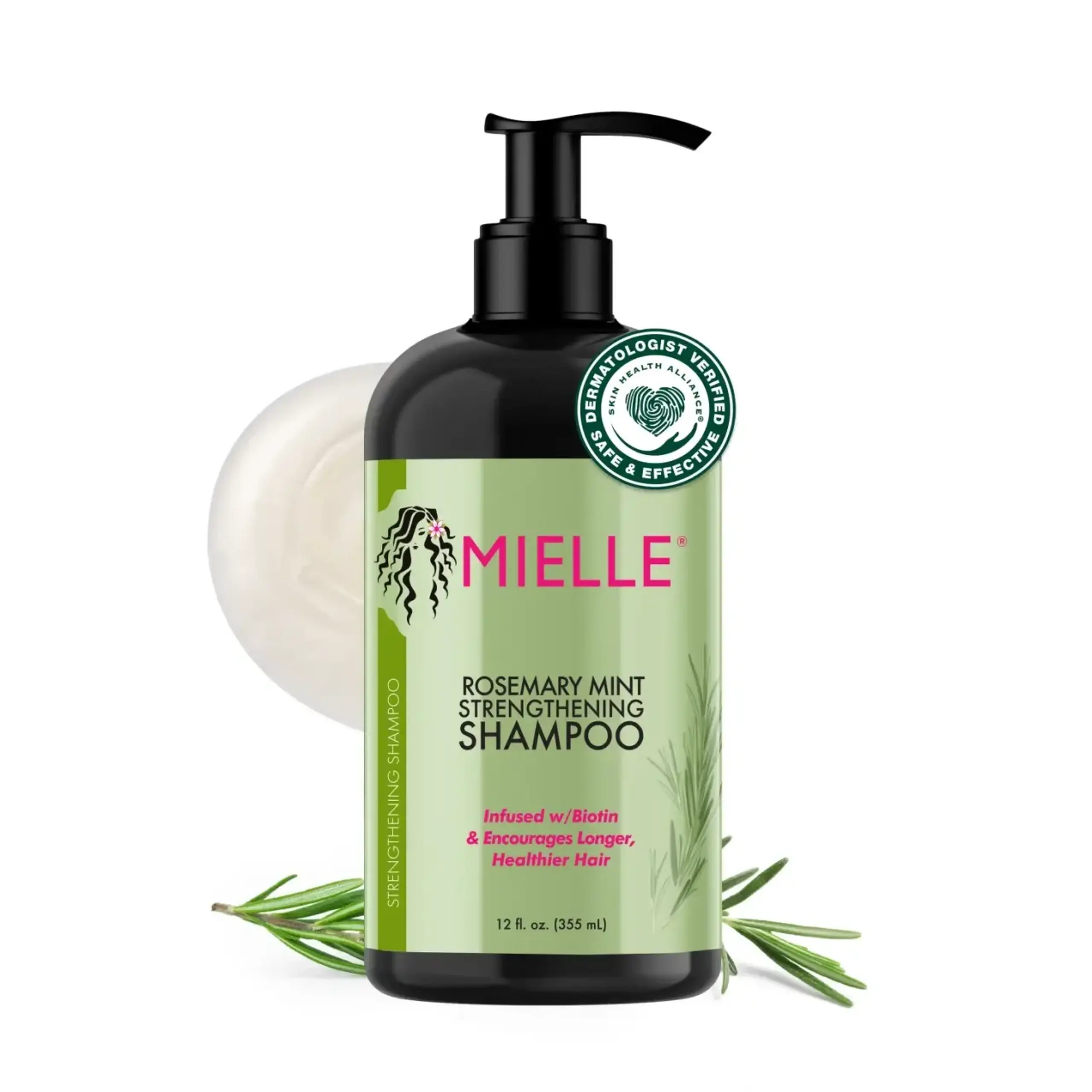 Mielle, Rosemary Mint Strenghtening Shampoo, 355 ml