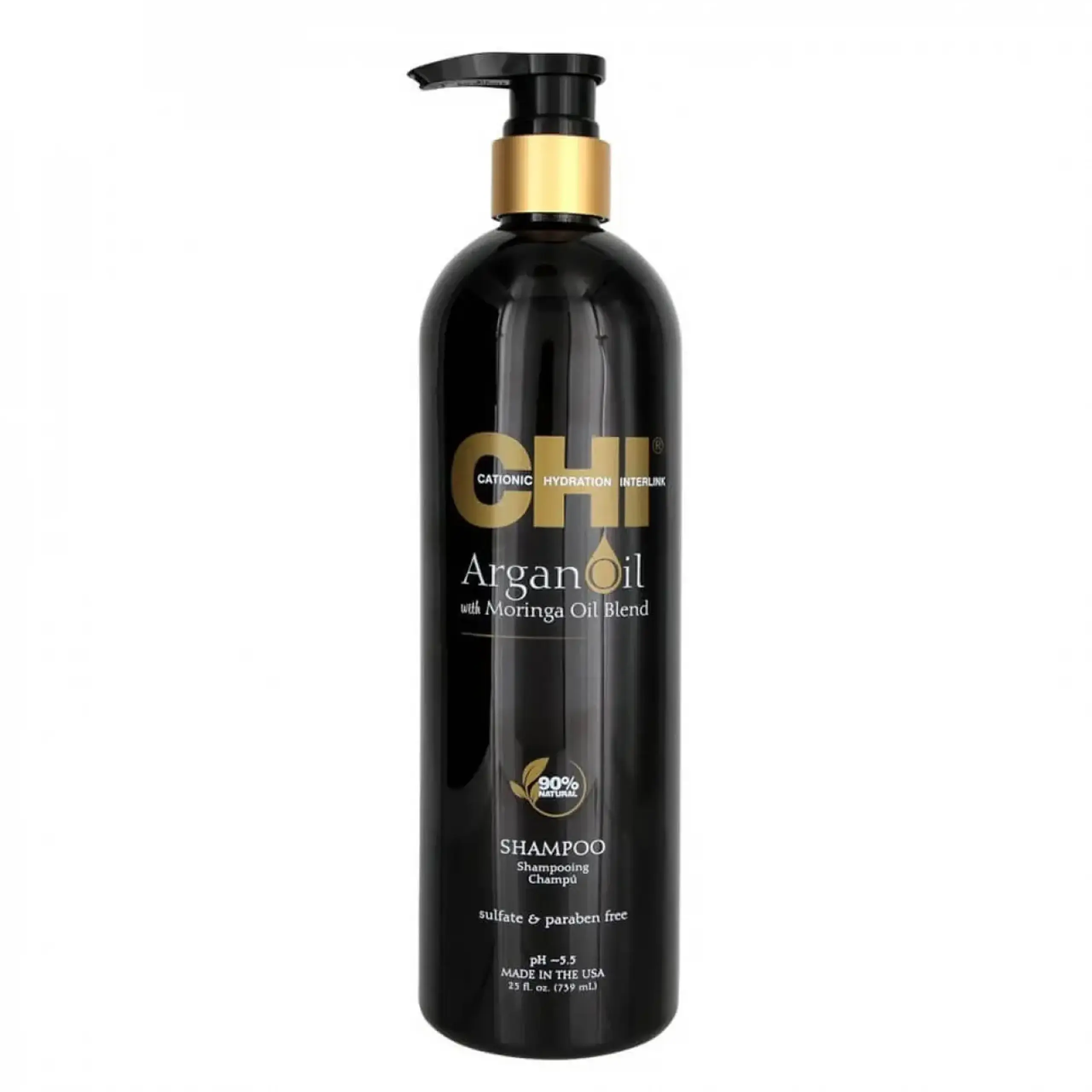 Șampon fără sulfați CHI Argan Oil Moringa Oil Shampoo, 739 ml