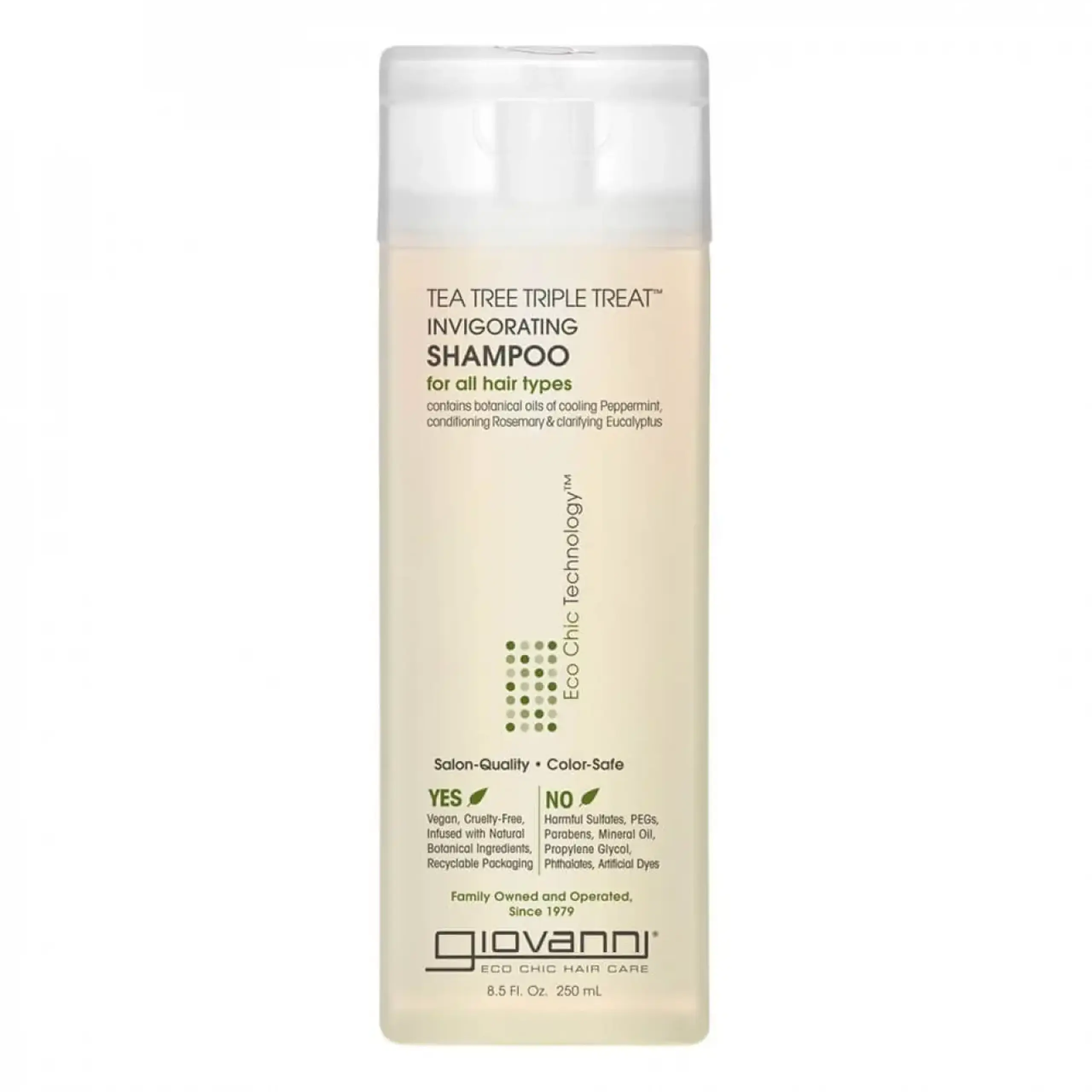 Șampon energizant Giovanni, Tea Tree Triple Treat Invigorating Shampoo, 250 ml