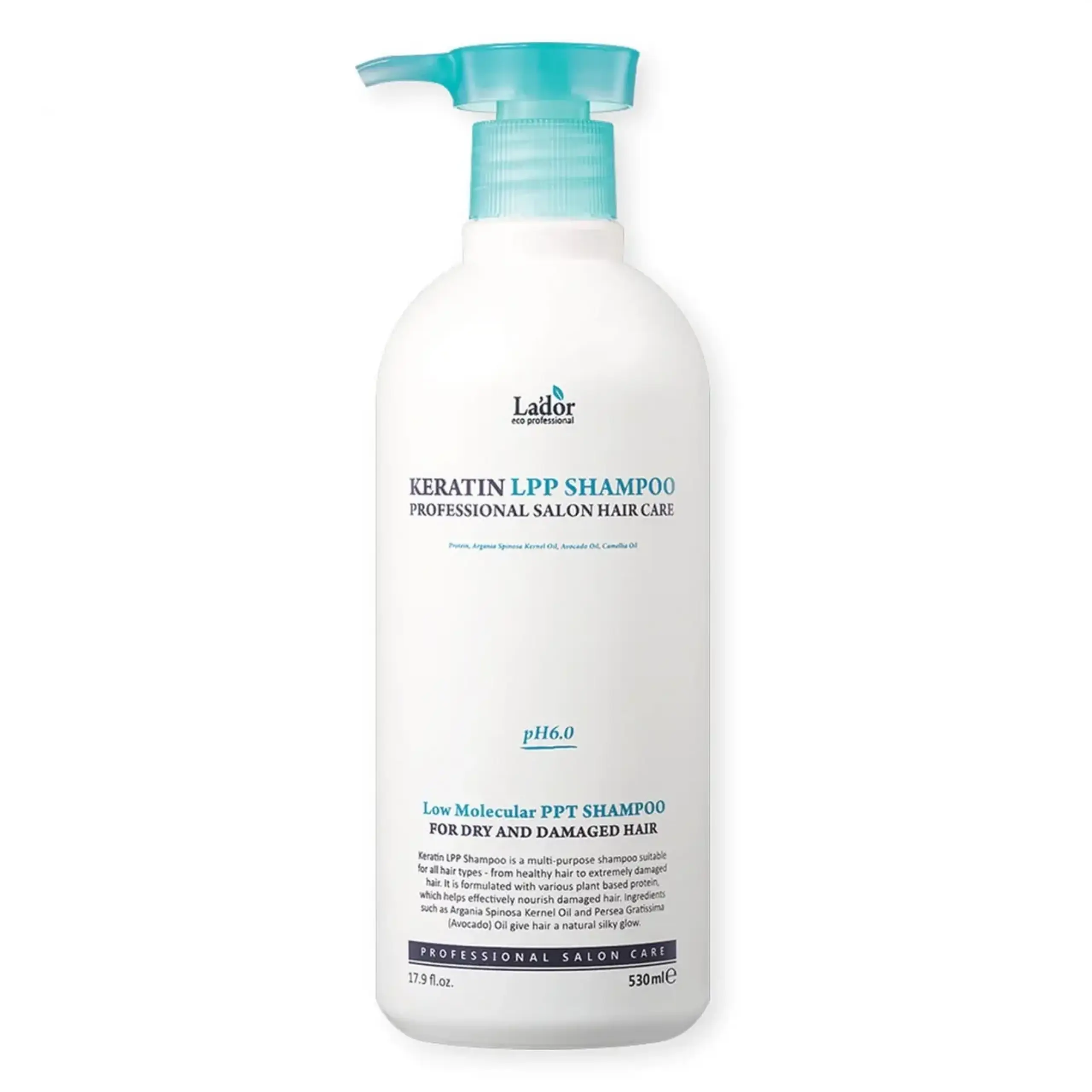Șampon fără sulfați cu keratină Lador, Keratin Lpp Shampoo, 530 ml