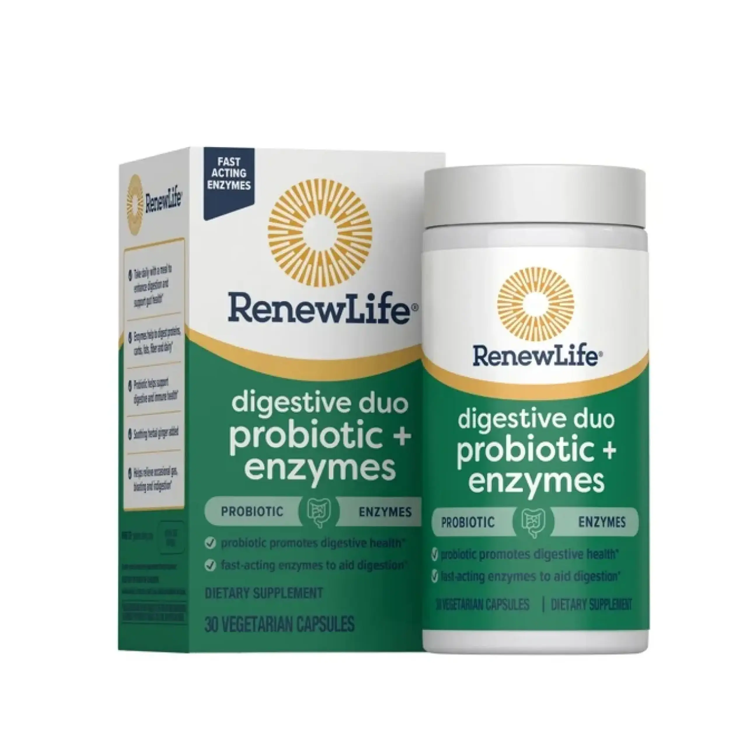 Renew Life, Digestive Duo Ultimate Flora + Enzymes, 30 caps