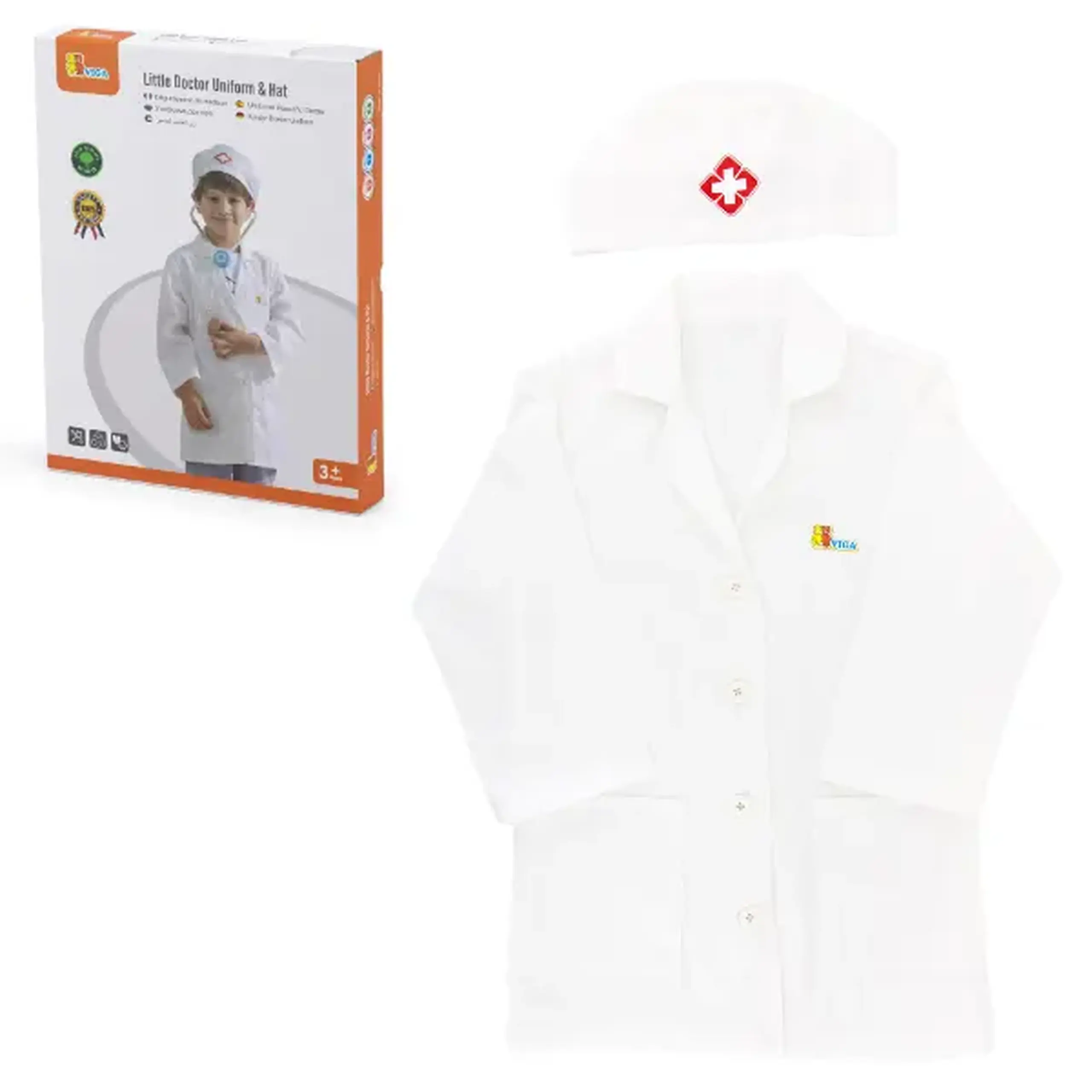 Costum de doctor pentru copii cu bonetă medicală