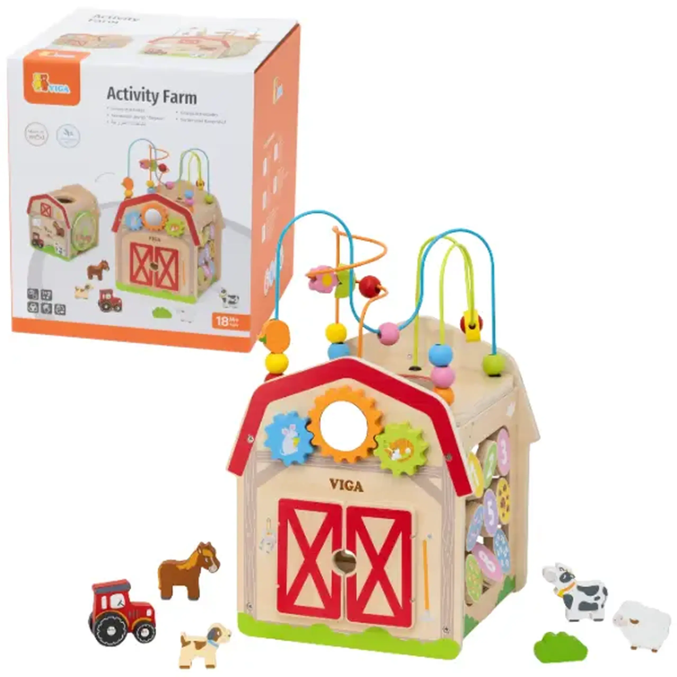 Cub educativ din lemn „Ferma”, 7 în 1
