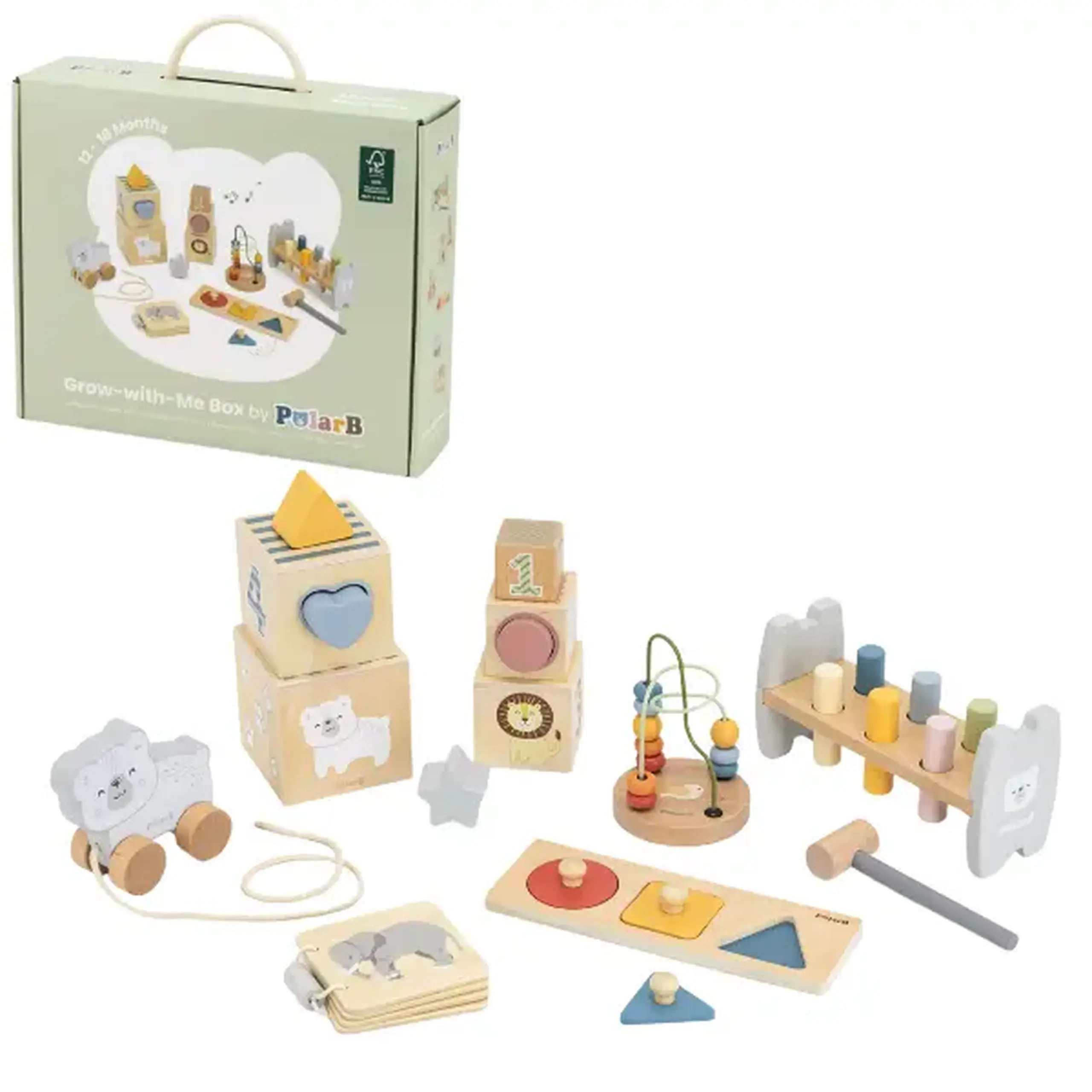 Set de jucării educative „Creștem împreună”, 12–18 luni, 6 piese