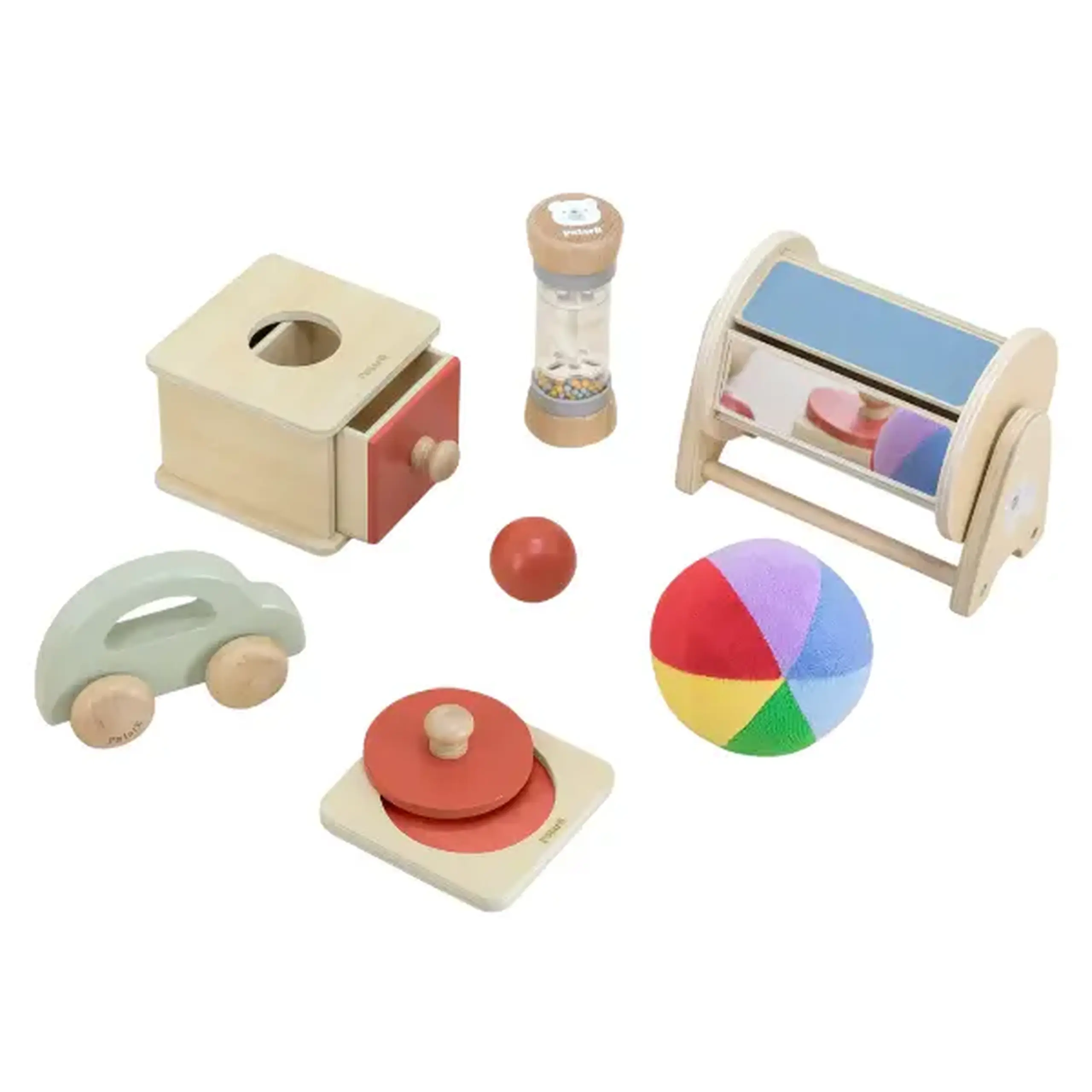 Set de jucării educative „Creștem împreună”, 6–12 luni, 6 piese