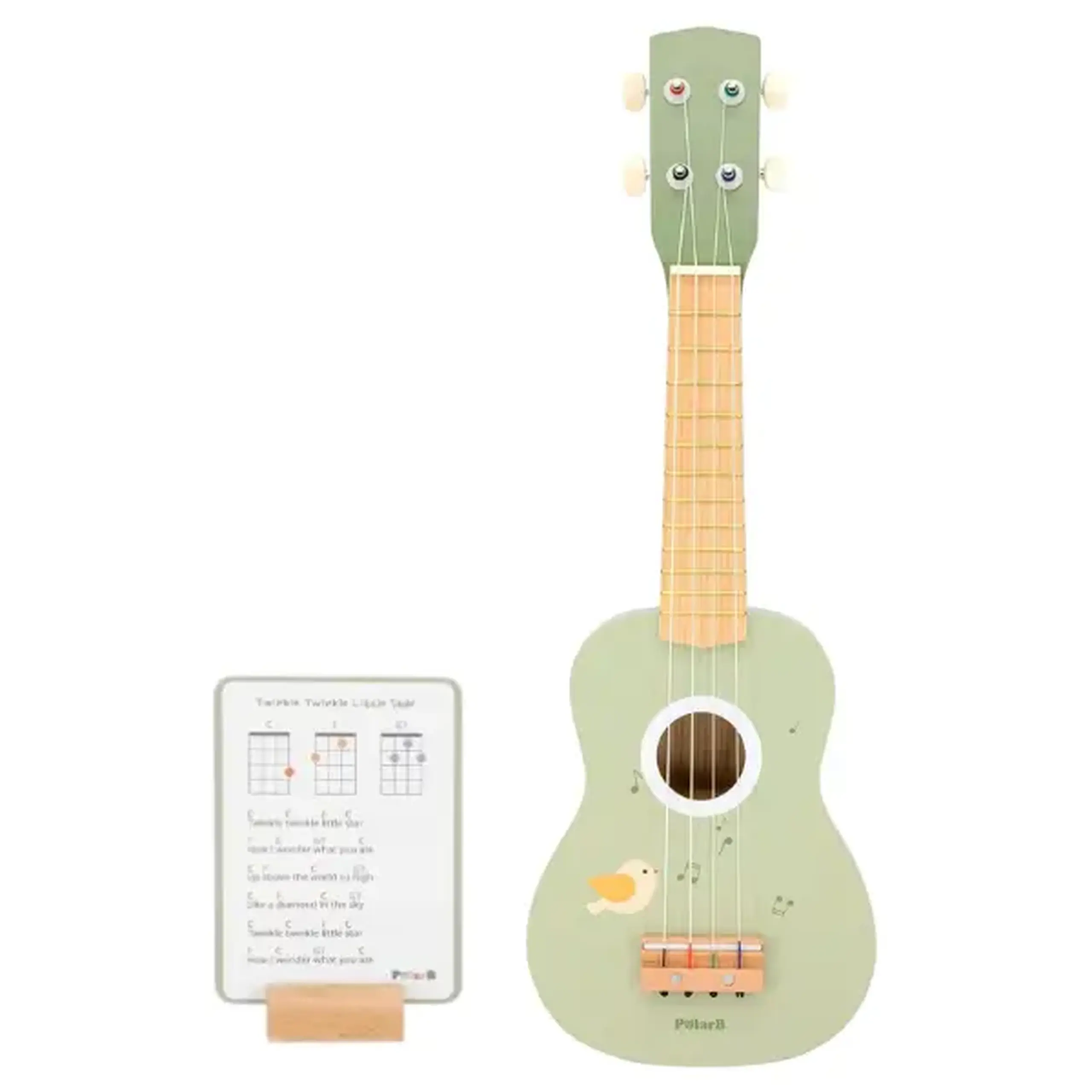 Chitară-ukulele din lemn pentru copii "Păsărică"