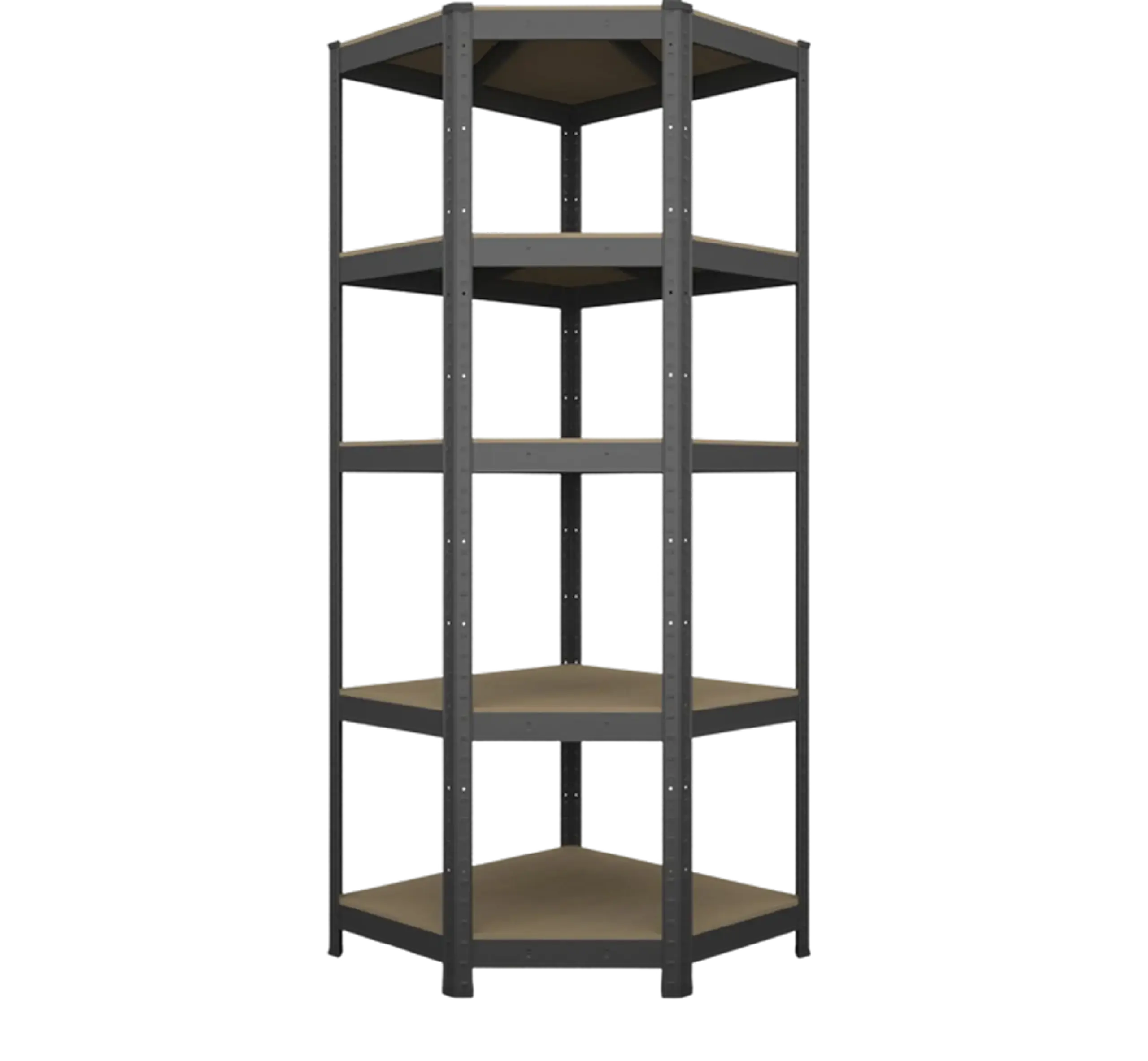 Raft metalic de depozitare Nex Budget 1800x900x400x705 mm, 5 rafturi MDF, colț, Antracit