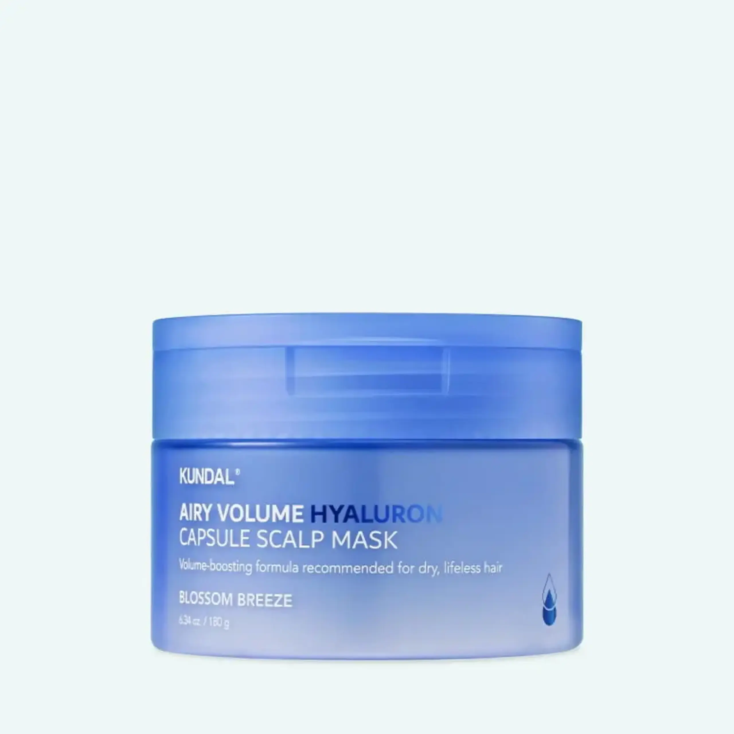 Mască pentru scalp și păr KUNDAL Airy Volume Hyaluron Capsule Scalp Mask Blossom Breeze 180 g