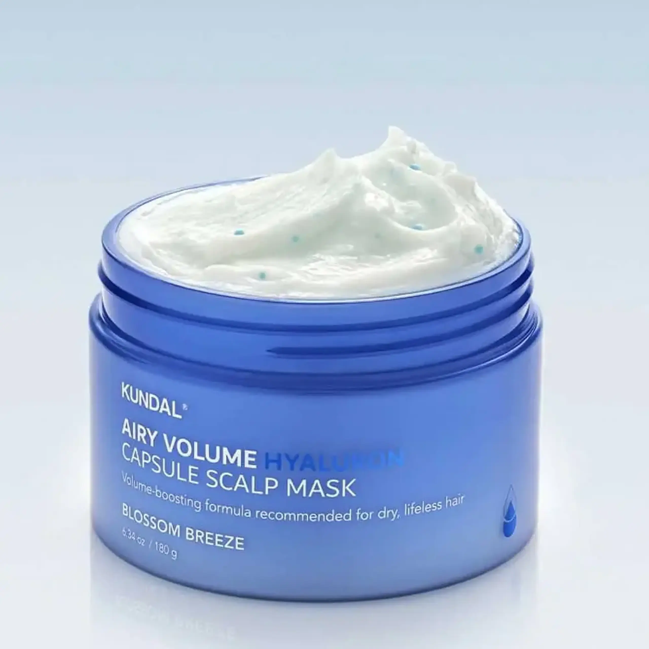 Mască pentru scalp și păr KUNDAL Airy Volume Hyaluron Capsule Scalp Mask Blossom Breeze 180 g