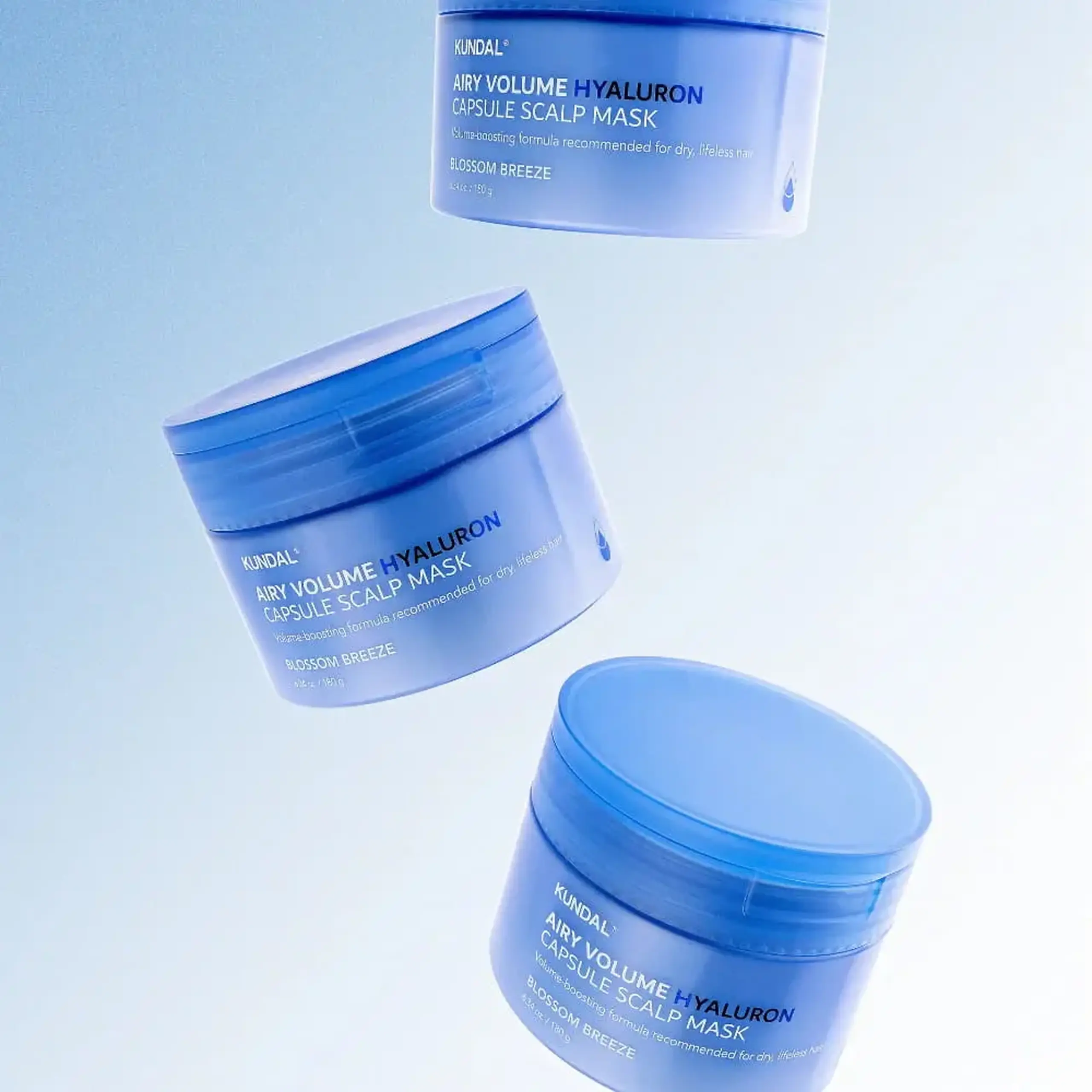 Mască pentru scalp și păr KUNDAL Airy Volume Hyaluron Capsule Scalp Mask Blossom Breeze 180 g