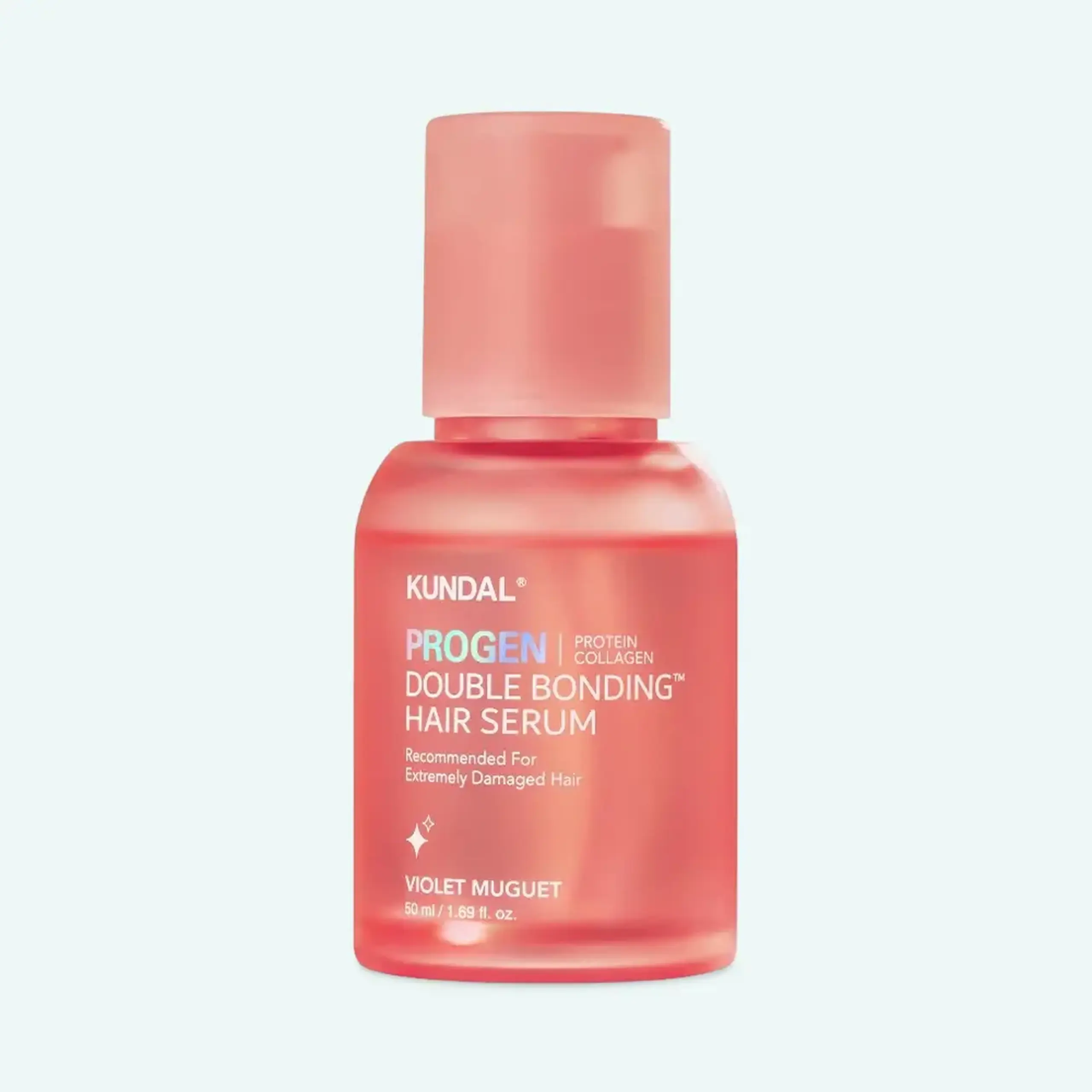 Ser leave-in pentru îngrijirea părului deteriorat KUNDAL Progen Double Bonding Hair Serum 50 ml Violet Muguet