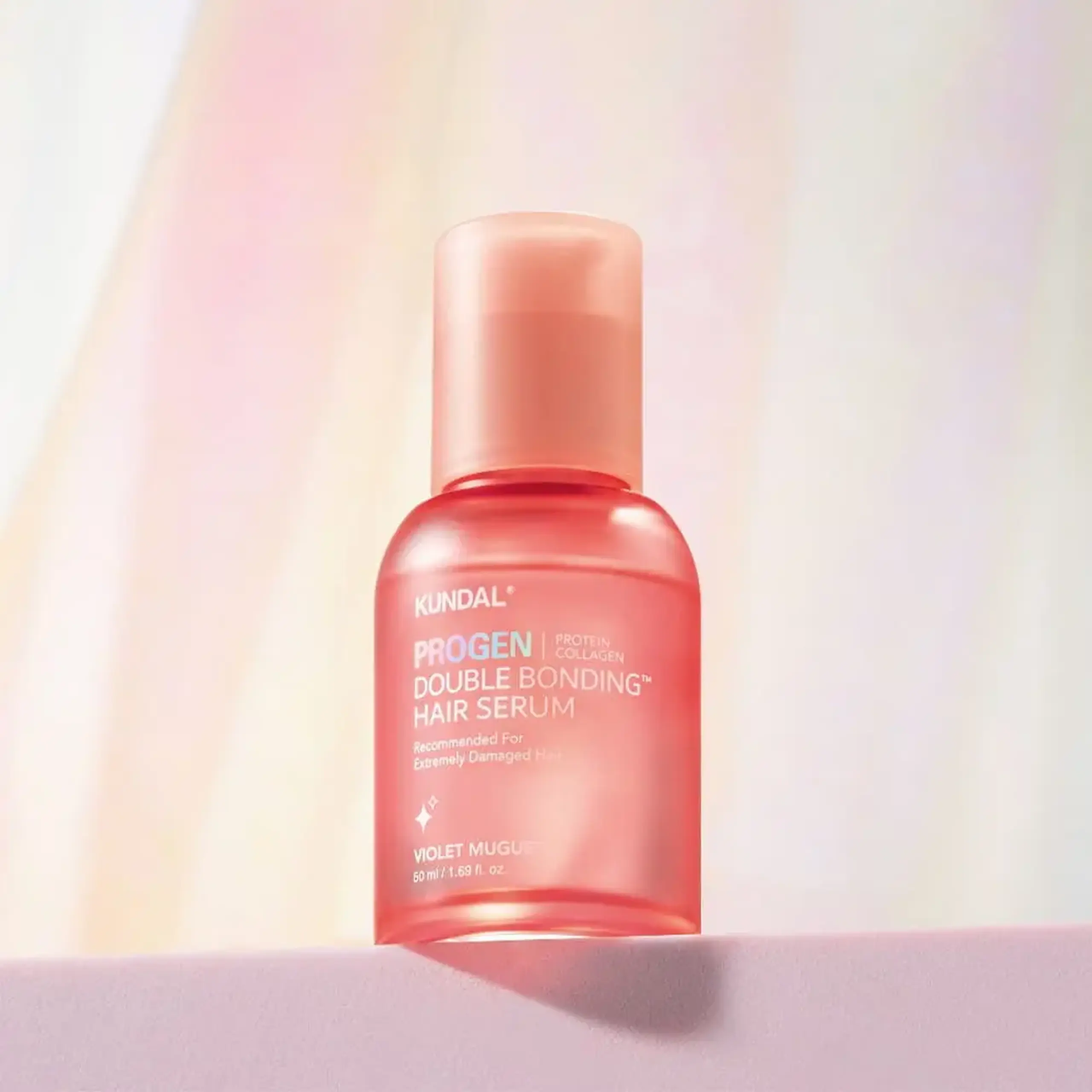 Ser leave-in pentru îngrijirea părului deteriorat KUNDAL Progen Double Bonding Hair Serum 50 ml Violet Muguet