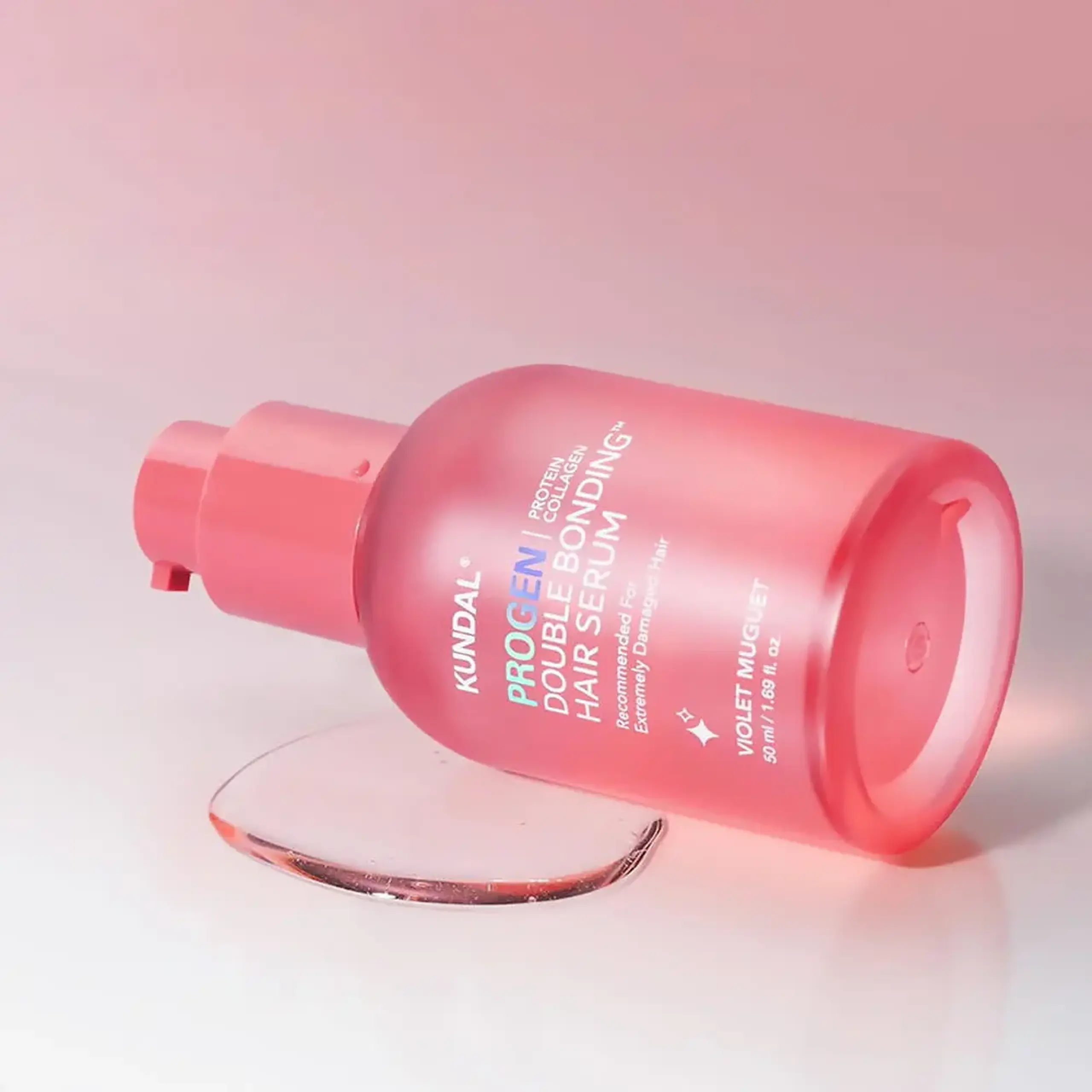 Ser leave-in pentru îngrijirea părului deteriorat KUNDAL Progen Double Bonding Hair Serum 50 ml Violet Muguet