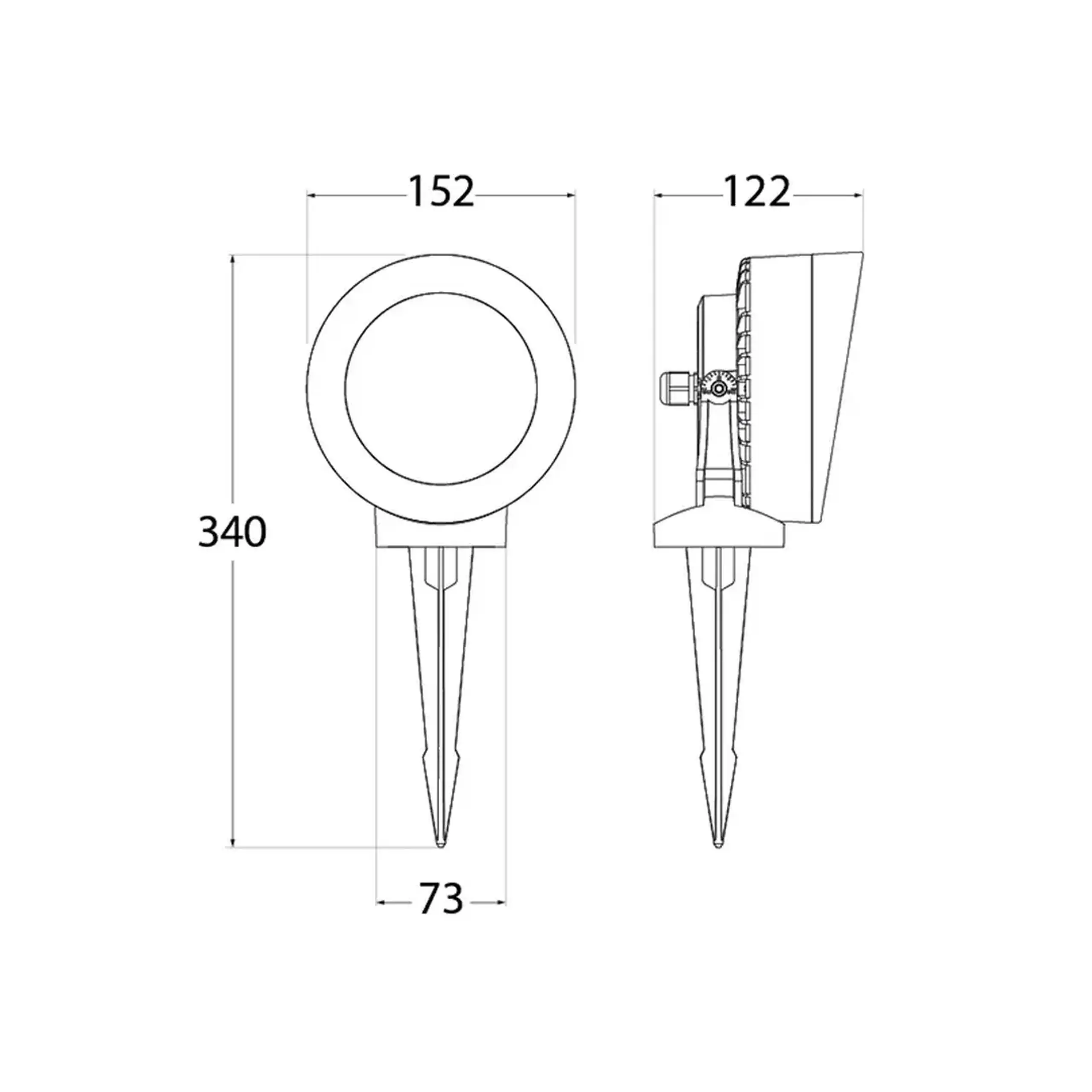 Corp de iluminat TOMMY EL SPIKE 10 W GX53 220 - 240 V IP66 Fumagalli - Număr de socluri 1