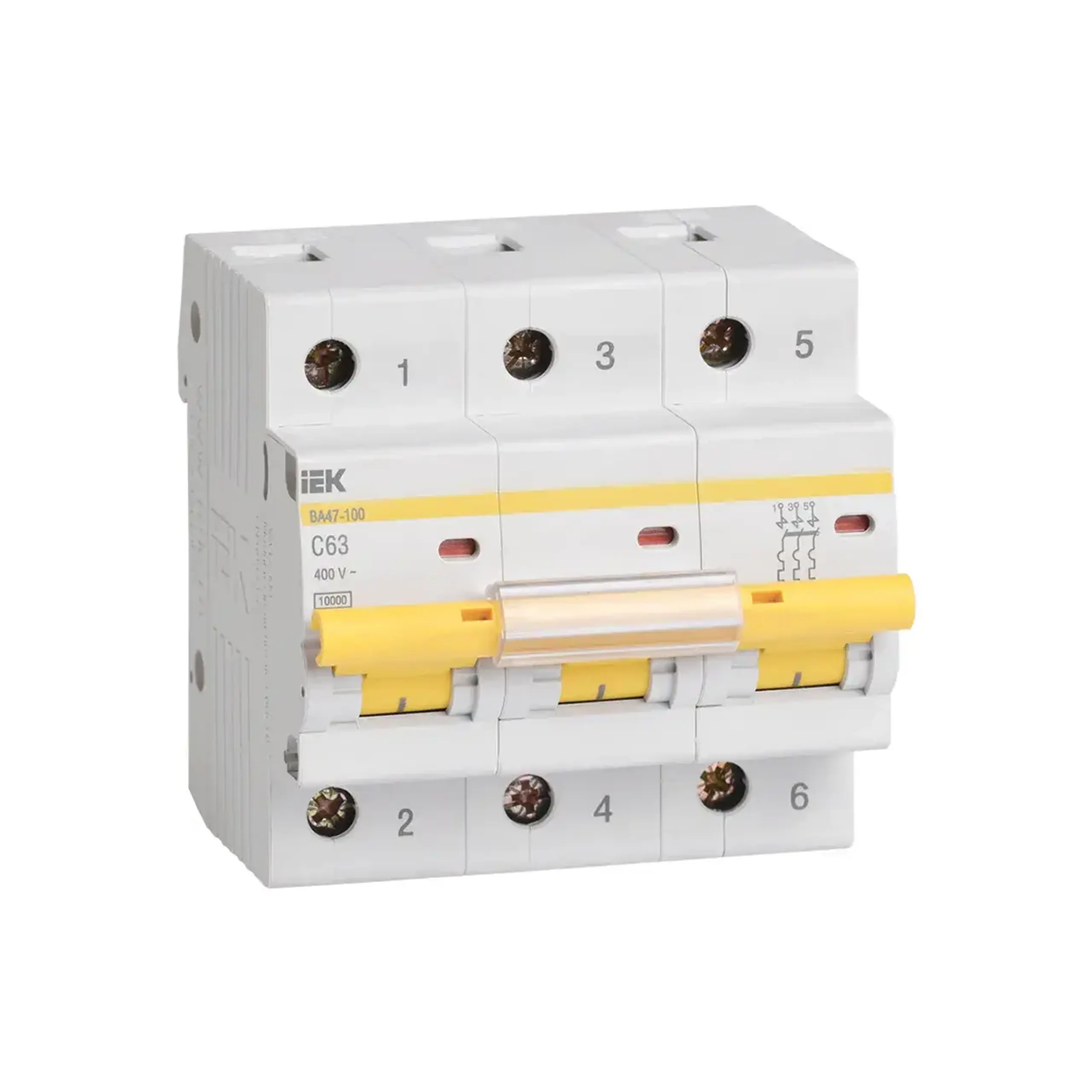 Întreruptor automat IEK VA47-29 3P 1 A 400 V C - 63 A (A) VA47-100