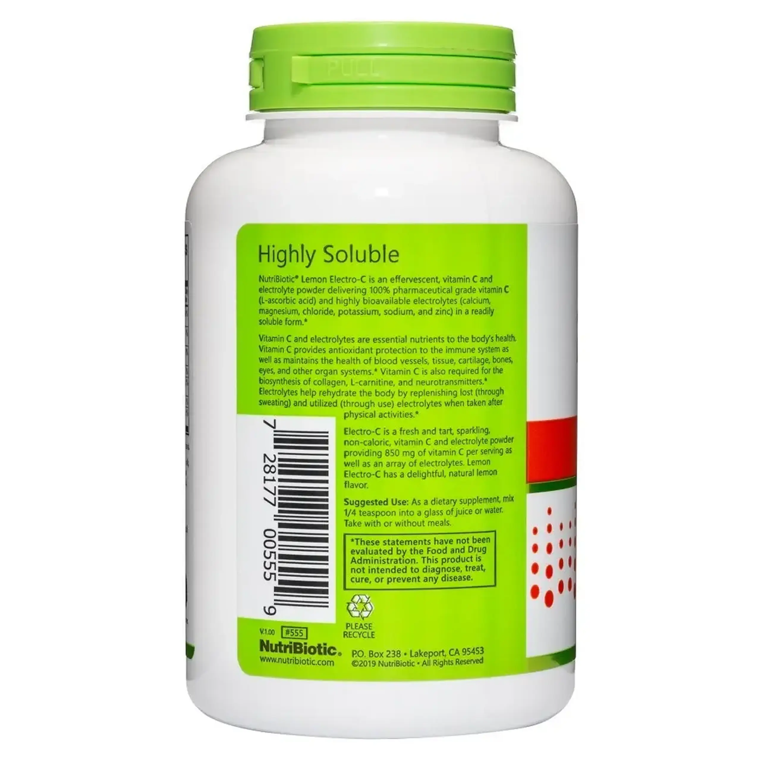 Nutribiotic, Electro-C, Lemon, 227 g