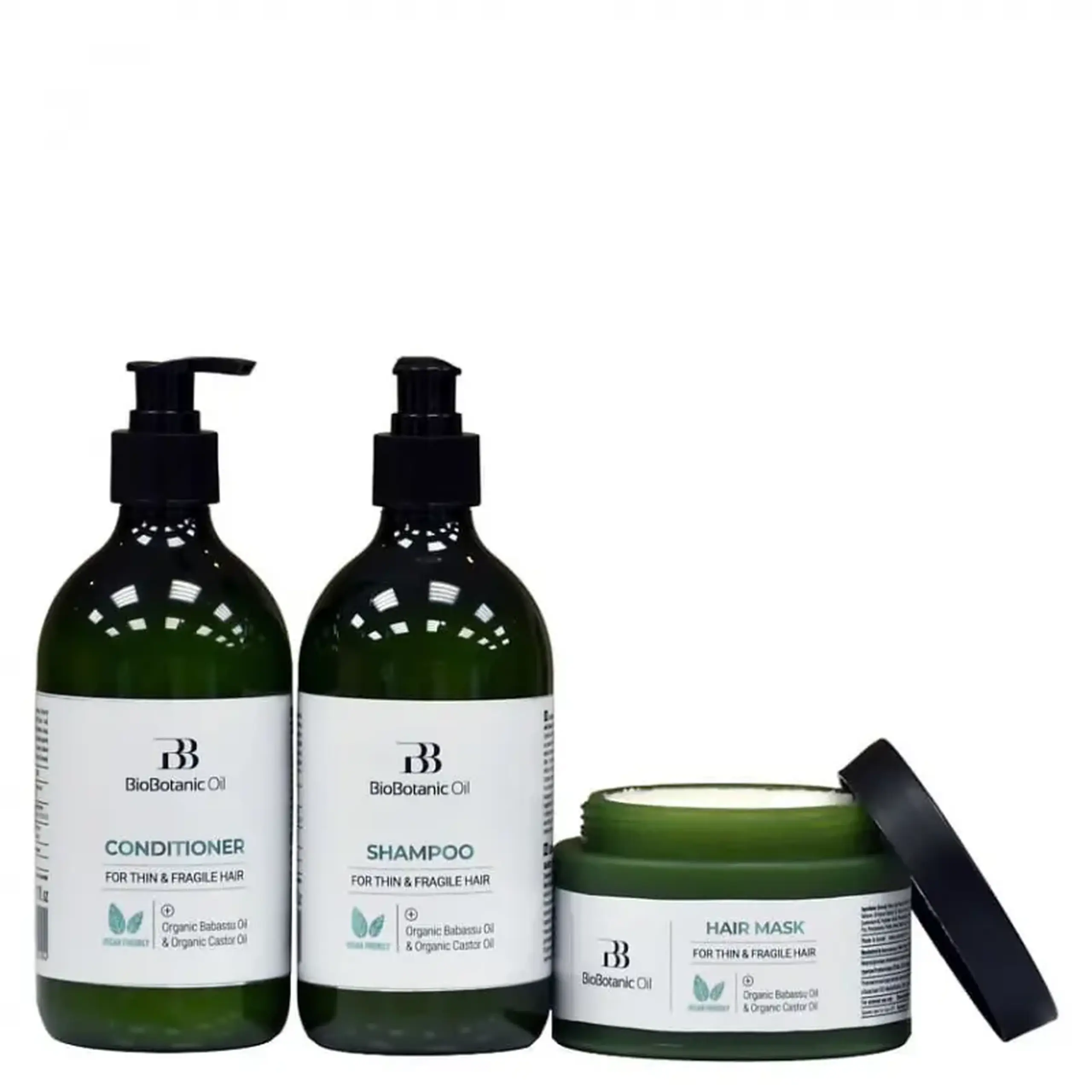 Balsam pentru păr subțire și fragil cu ulei de Babassu Organic și ulei de Ricin 500ml