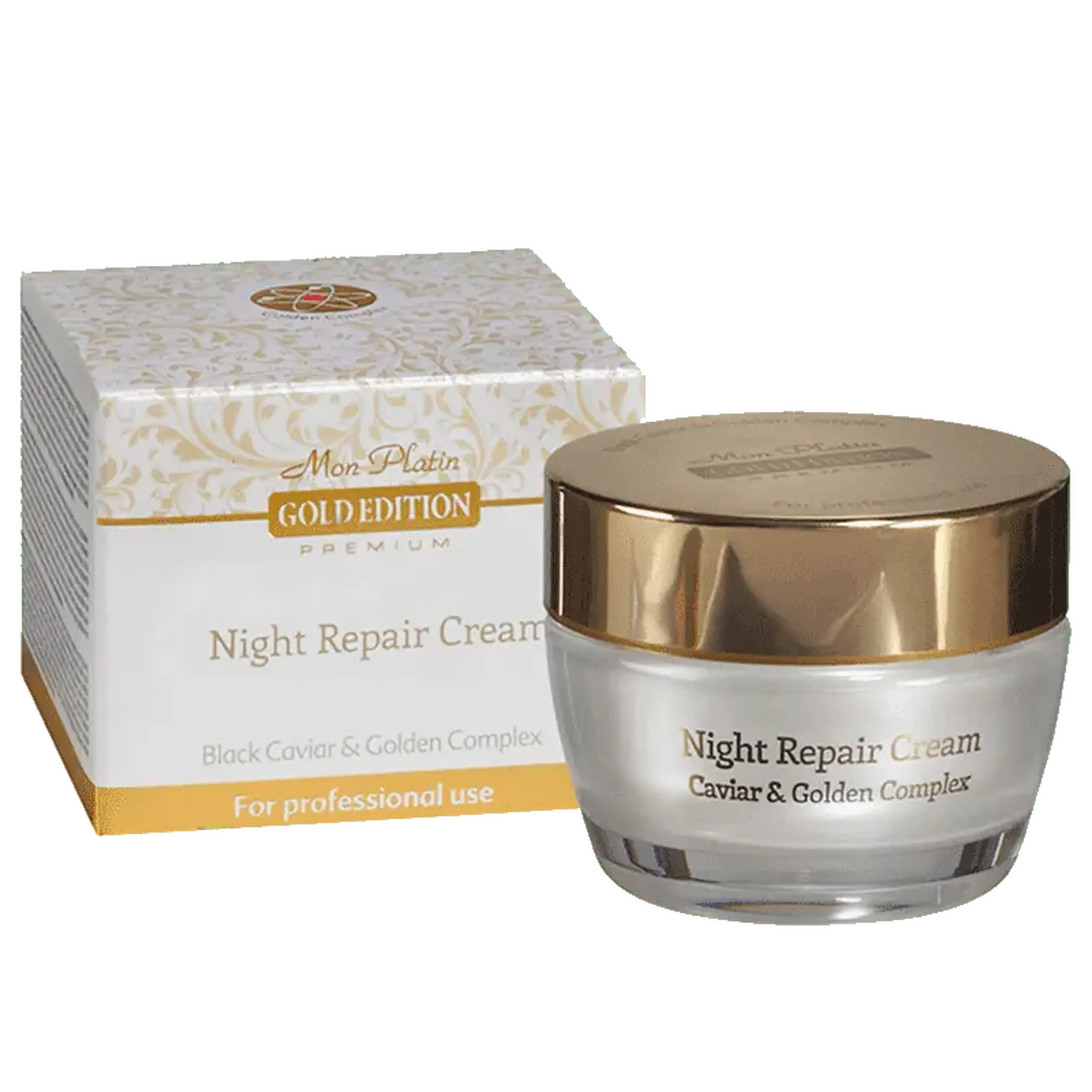 Cremă nocturnă regeneratoare, îmbogățită cu extract de icre negre și aur coloidal 50 ml