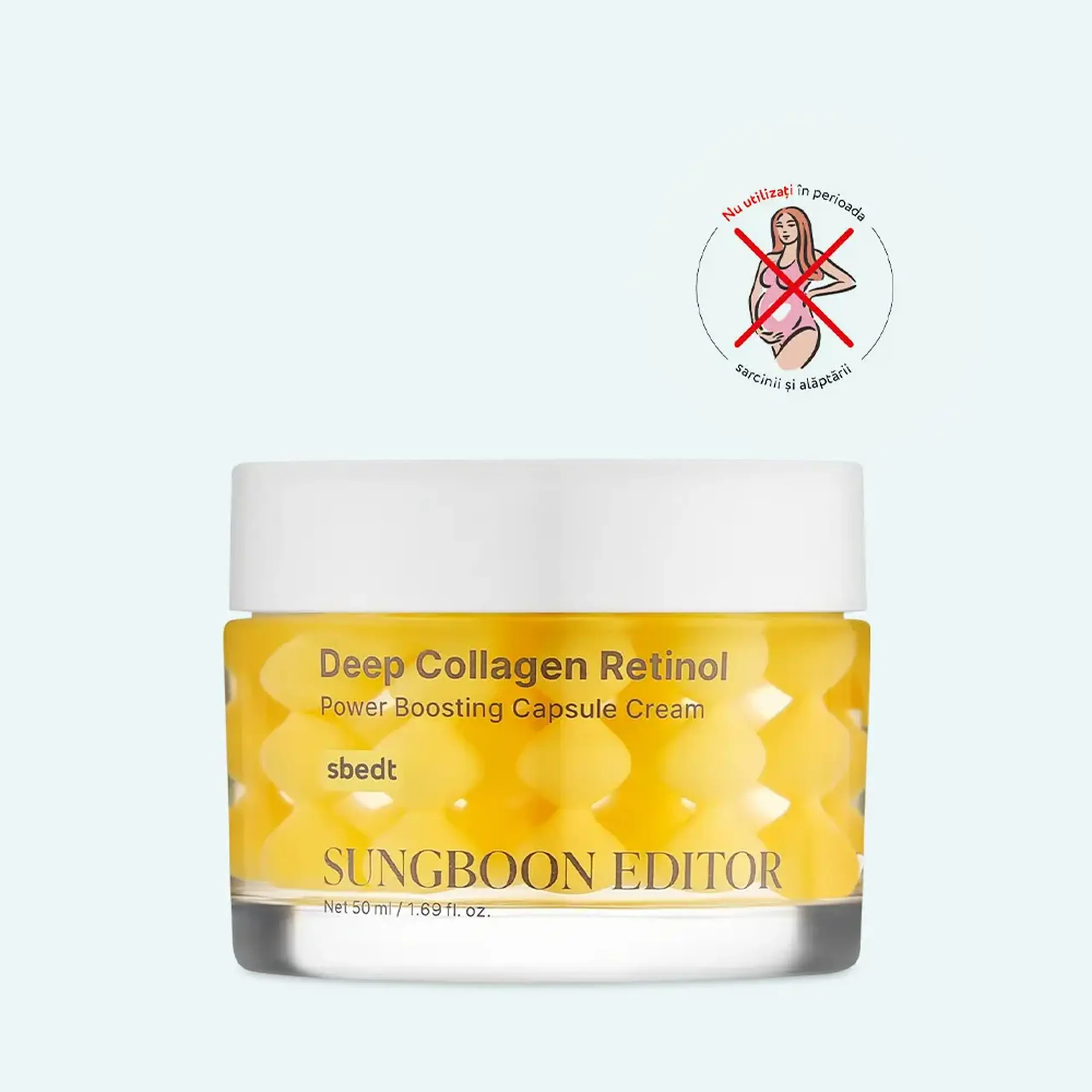 Cremă anti-age SUNGBOON EDITOR Deep Collagen Retinol Power Boosting Capsule Cream 50 ml