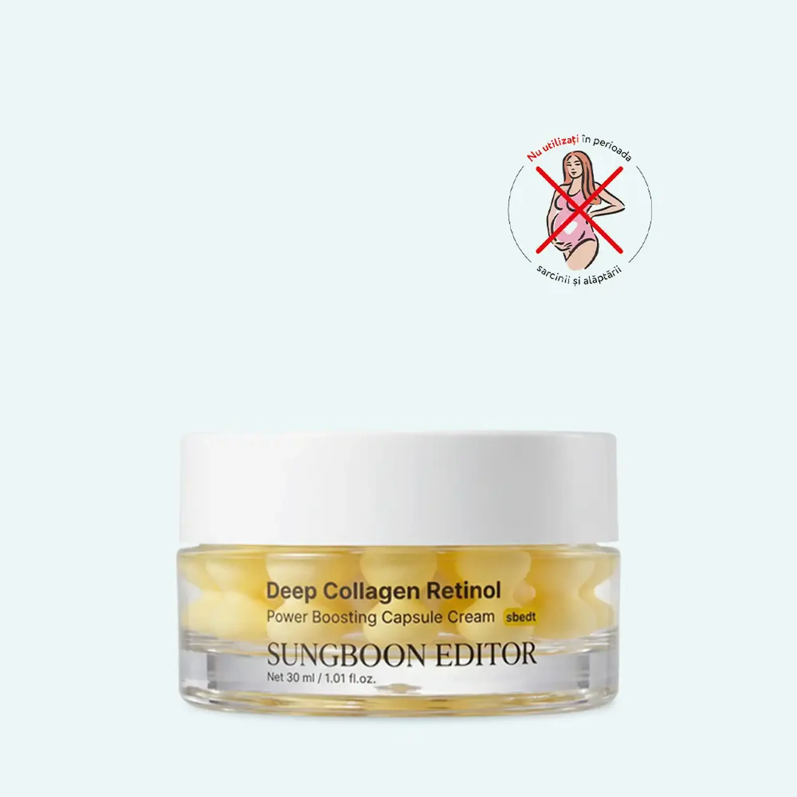 Cremă pentru fermitate și elasticitate SUNGBOON EDITOR Deep Collagen Retinol Power Boosting Capsule Cream 30 ml