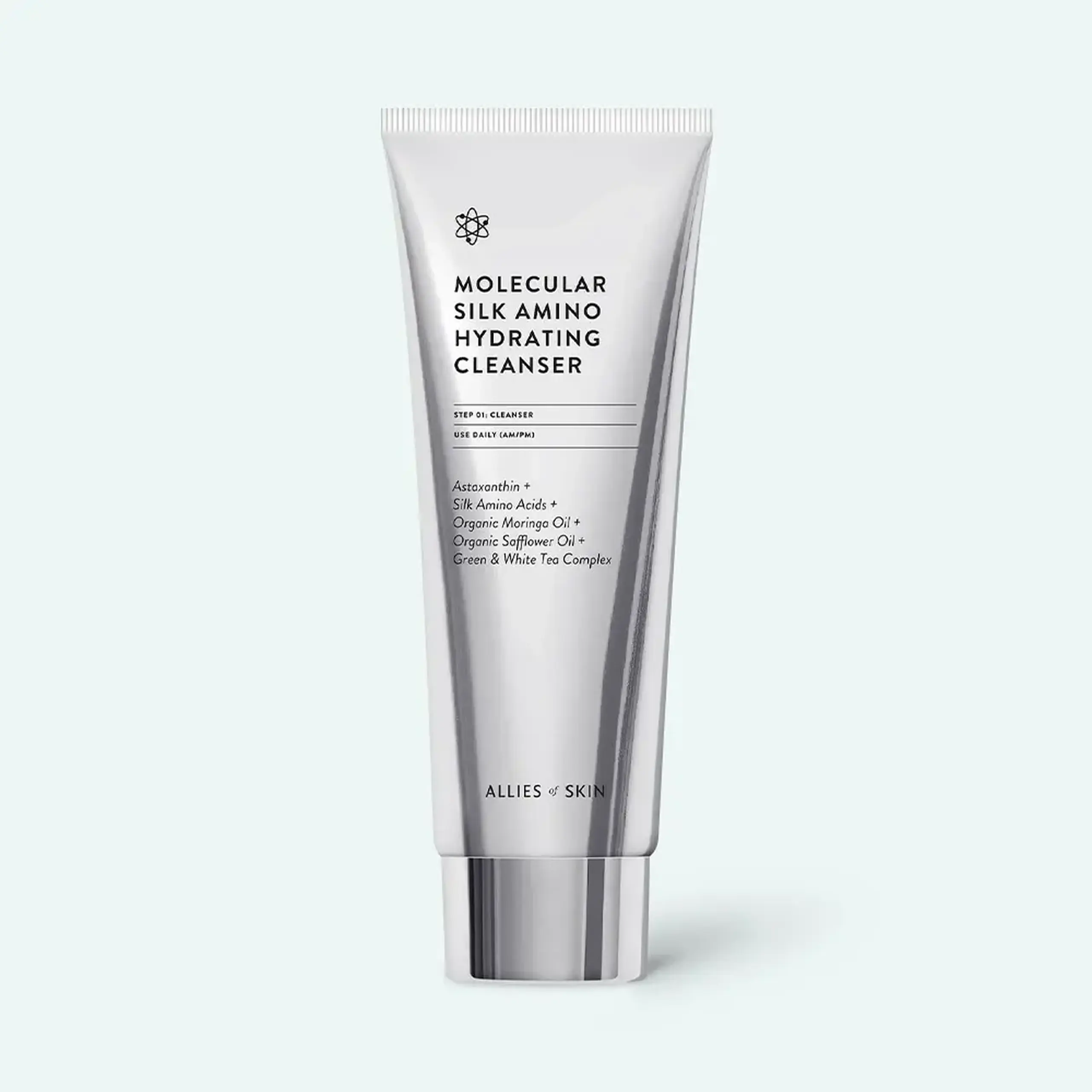 Gel de curățare cu aminoacizi uniformizant Allies of Skin Molecular Silk Amino Hydrating Cleanser 100 ml
