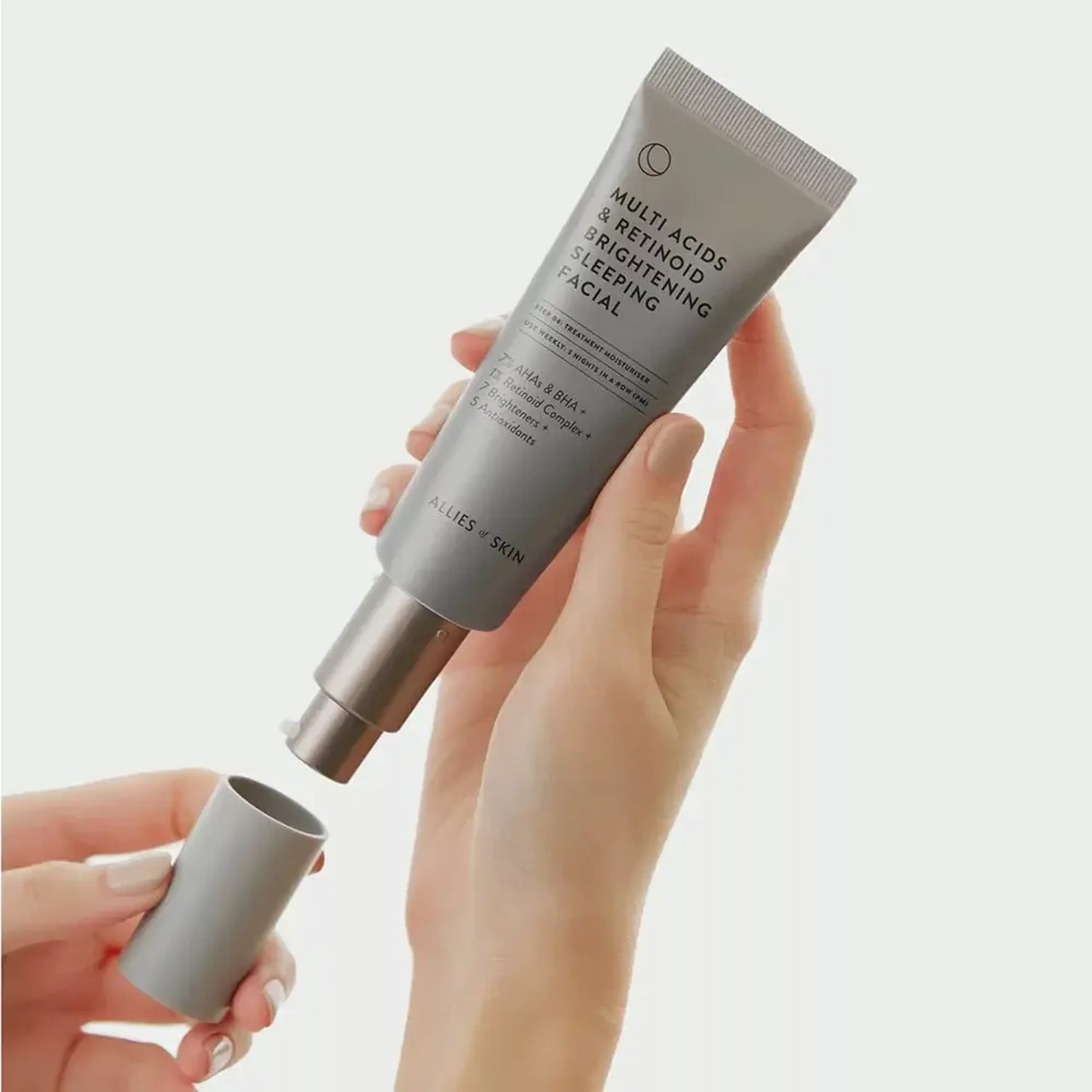 Mască de noapte pentru strălucire cu complex de Acizi și Retinoizi Allies of Skin Multi Acids & Retinoid Brightening Sleeping Facial 50ml