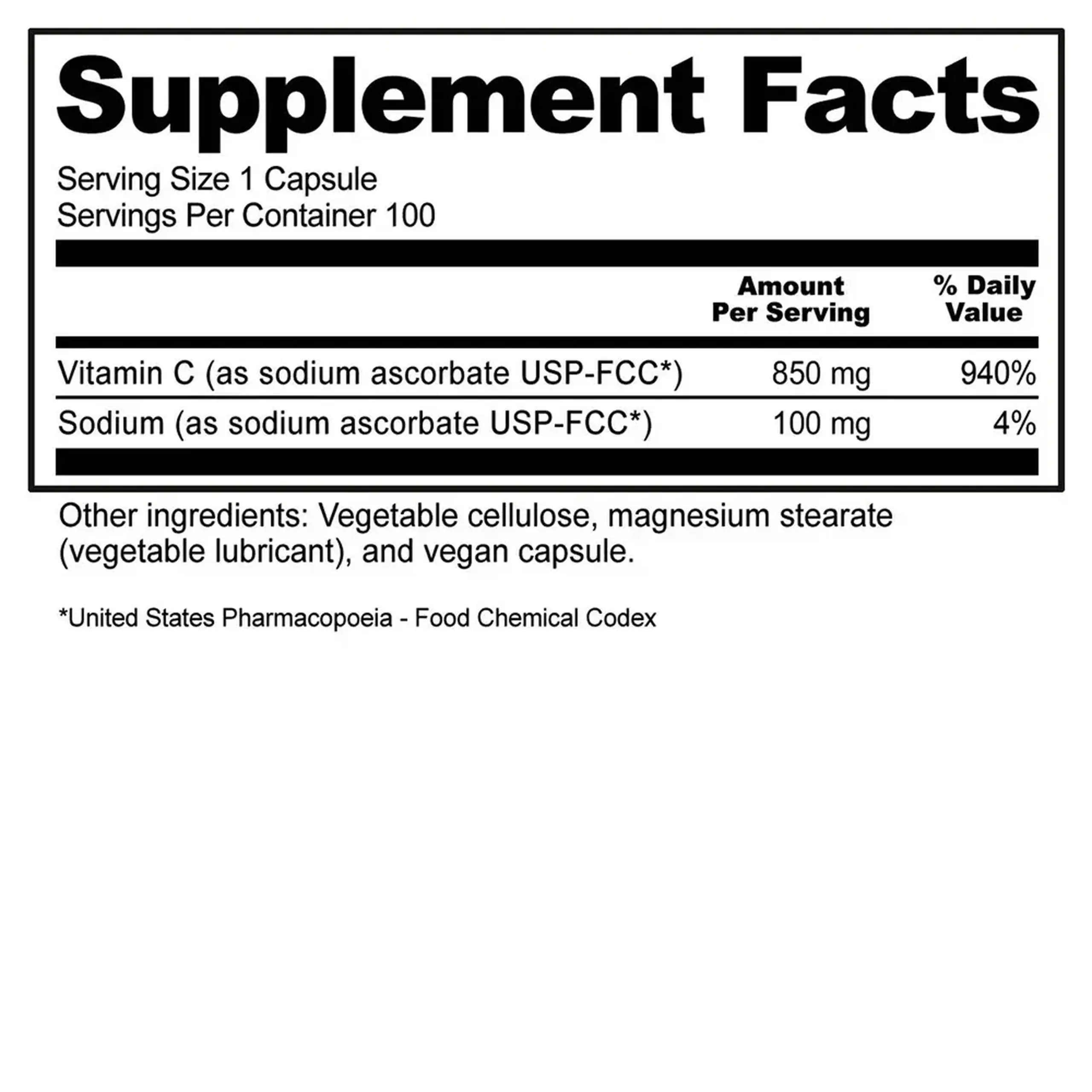 Nutribiotic, Sodium Ascorbate, 850 mg, 100 caps