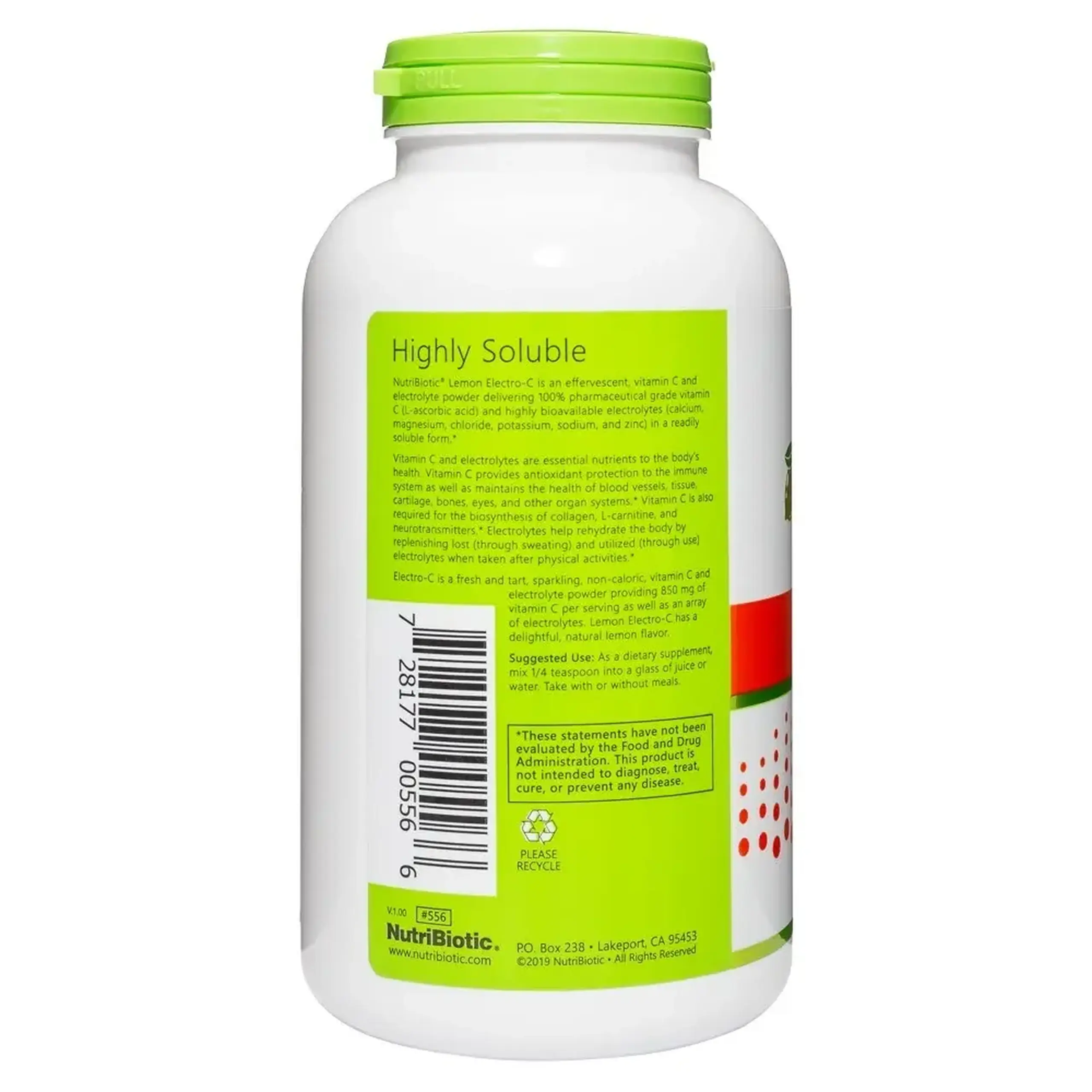 Nutribiotic, Electro-C, Lemon, 454 g