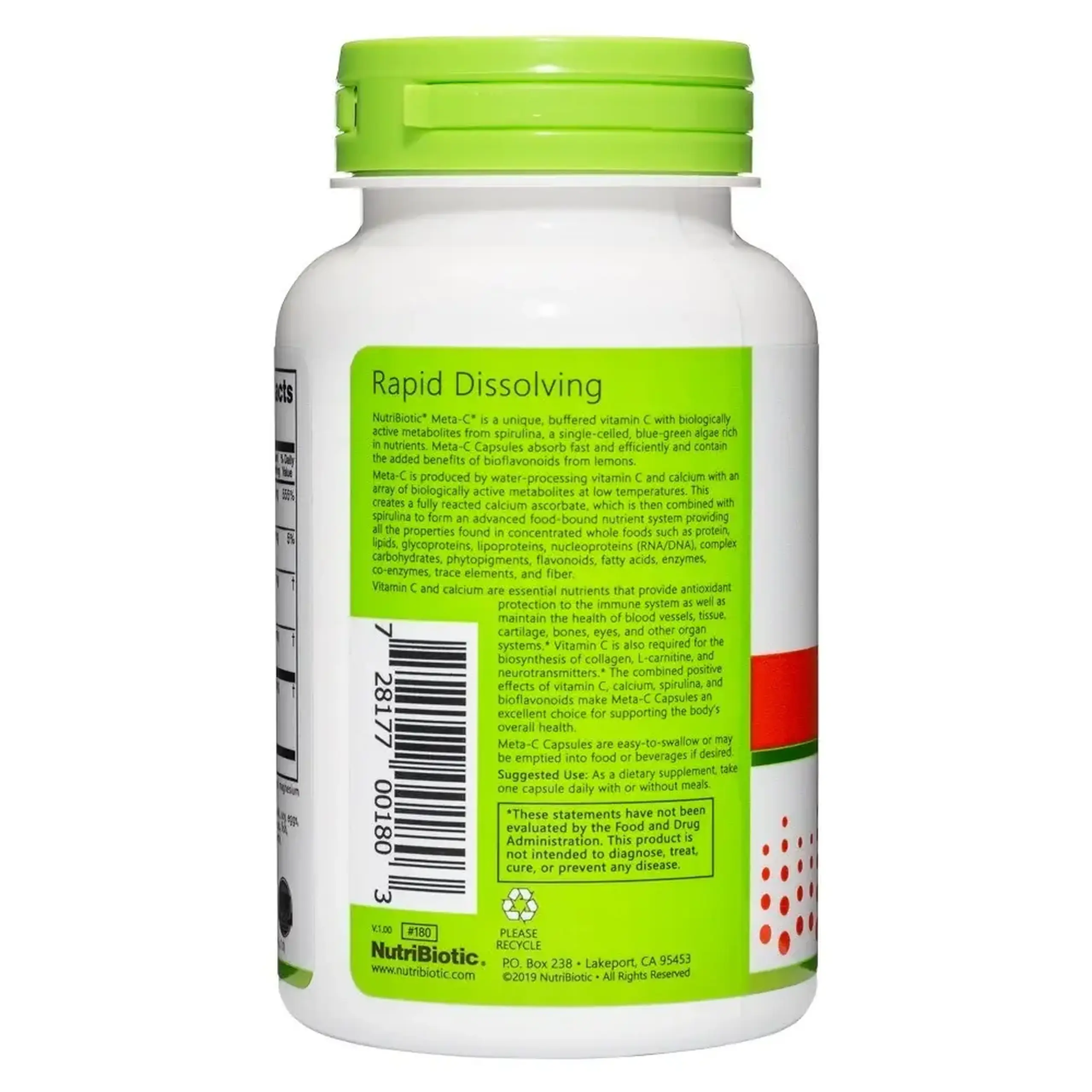 Nutribiotic, Meta-C 500 mg, 100 caps