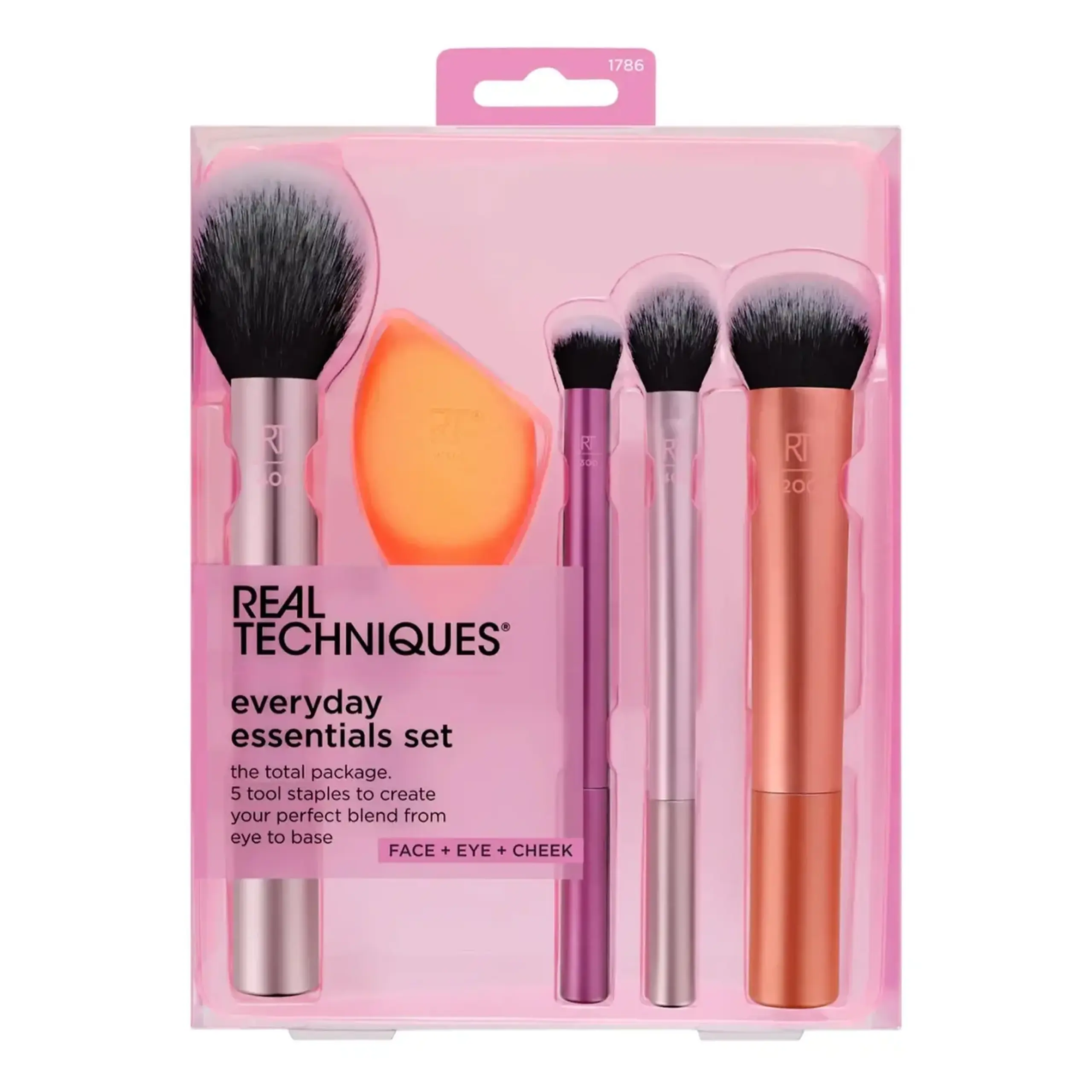 Set pentru aplicarea machiajului, Real Techniques, Everyday Essentials Bruhes + Sponge Set