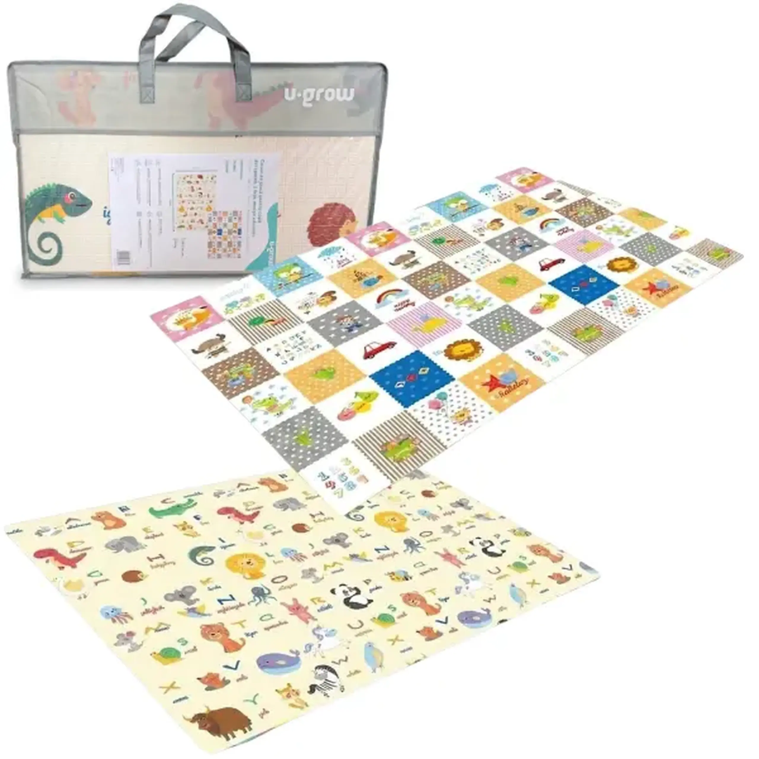 Covoras educativ cu 2 fete, impermeabil, educativ, 180 x 120 x 1 cm