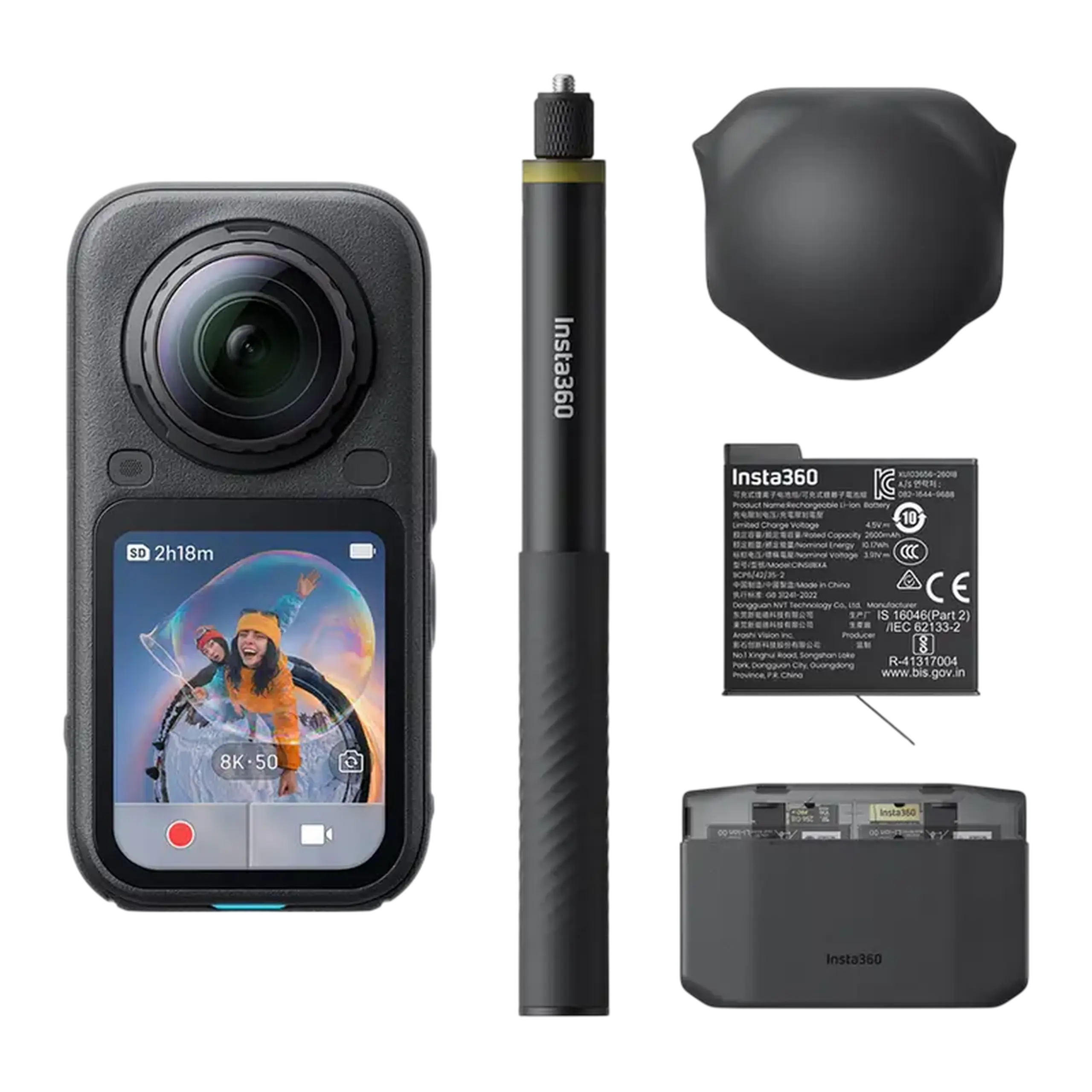 Cameră Video Sport Insta360 X6 Essentials Bundle, Negru
