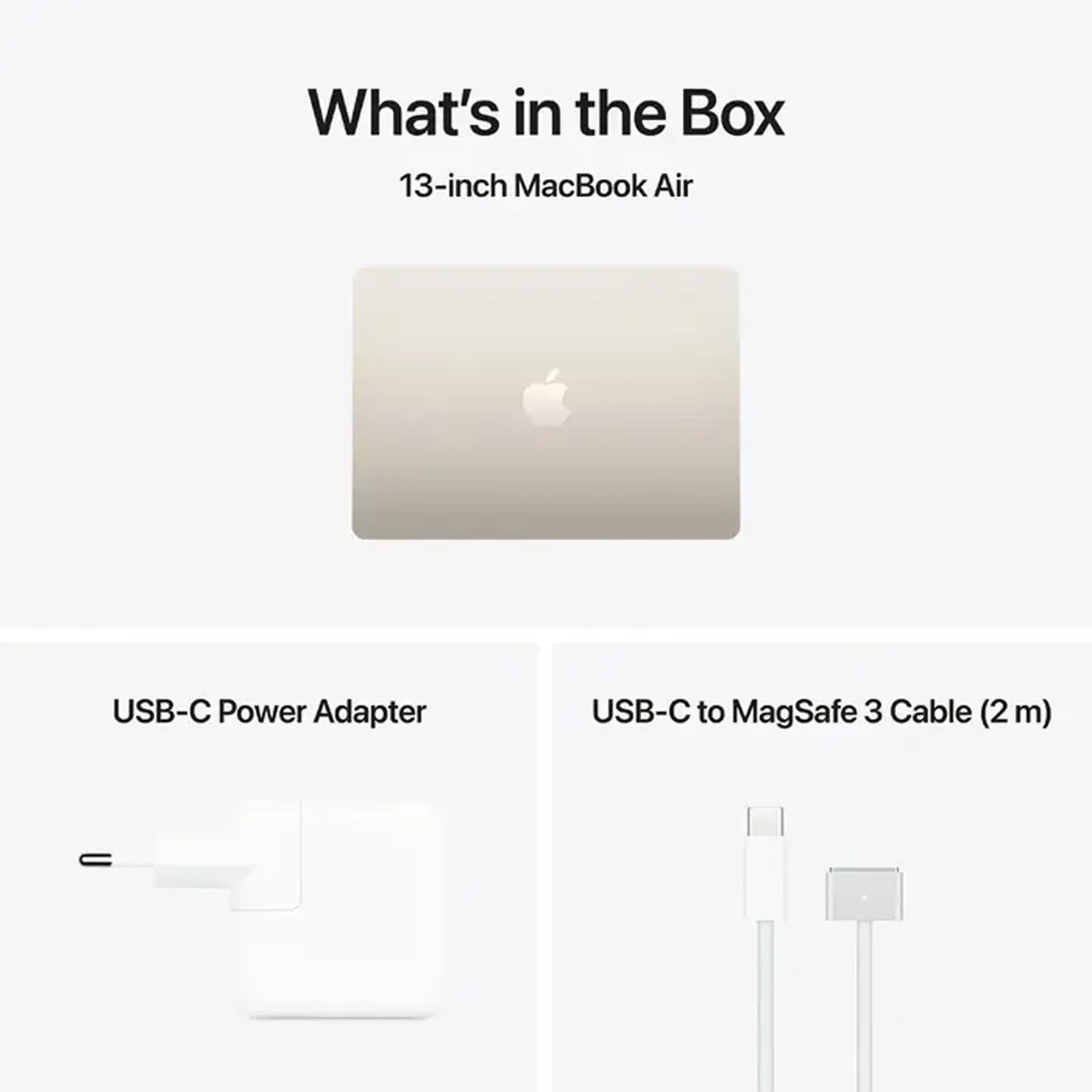 Laptop 13,6" Apple Z1L3000BR, Starlight, M5 with 10-core CPU and 8-core GPU, 16GB/512GB, macOS Tahoe