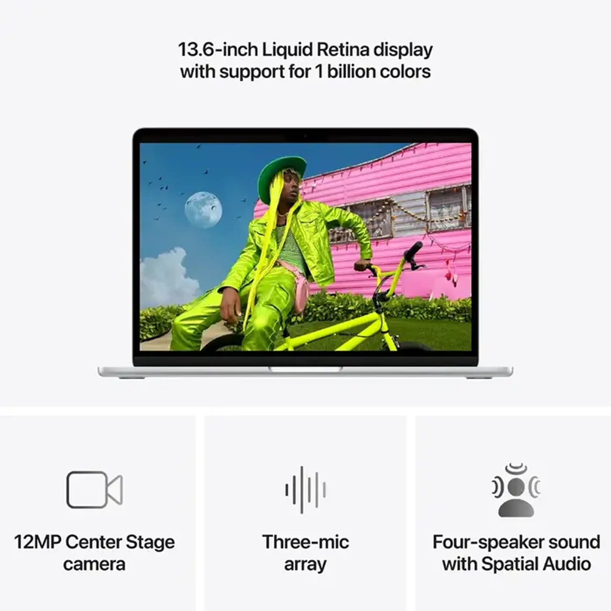 Laptop 13,6" Apple Z1L0000BR, Argintiu, M5 with 10-core CPU and 8-core GPU, 16GB/512GB, macOS Tahoe
