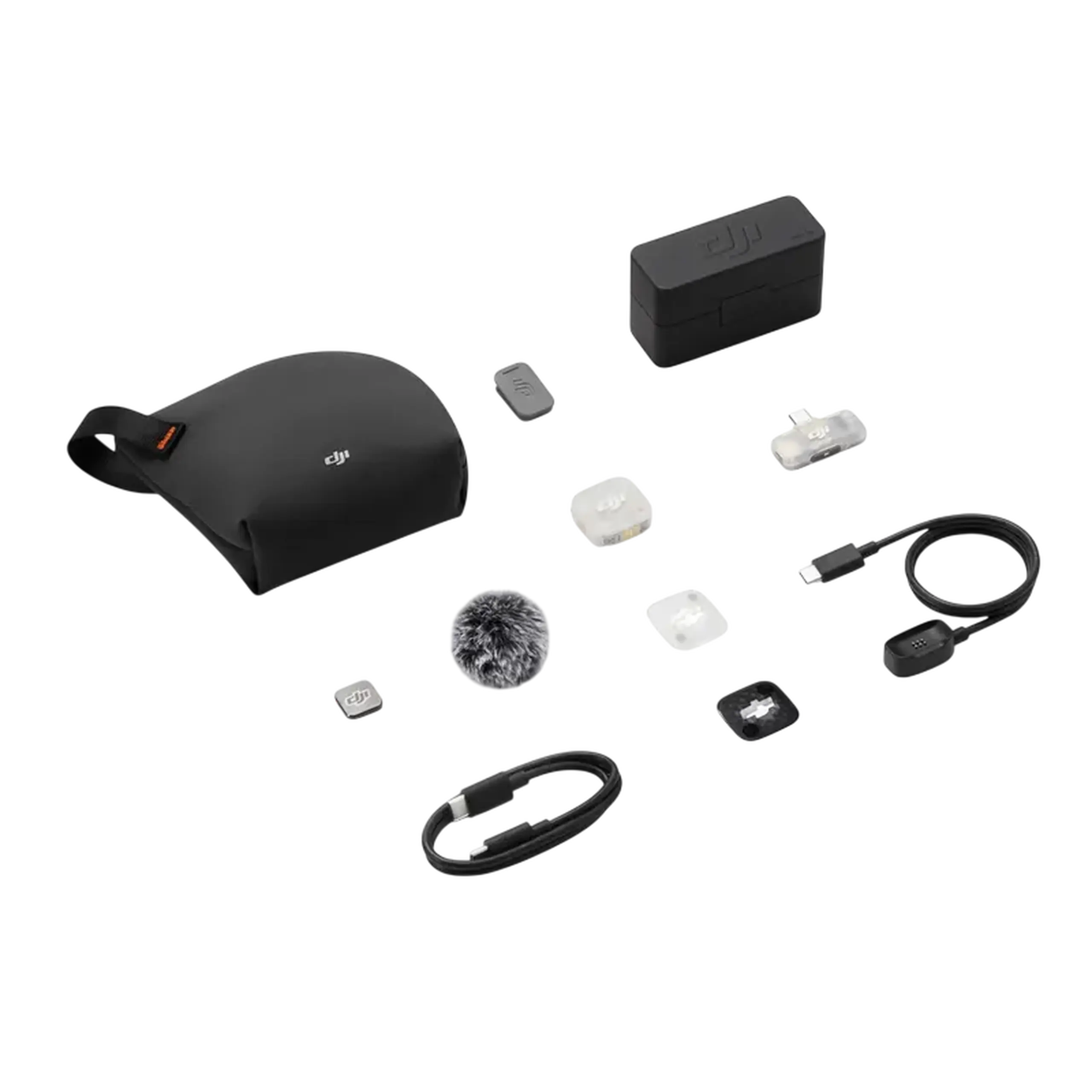 Microfon portabil pentru înregistrare vocală DJI Mic Mini 2S (1 TX + 1 Mobile RX + Charging Case), Fără fir, Negru