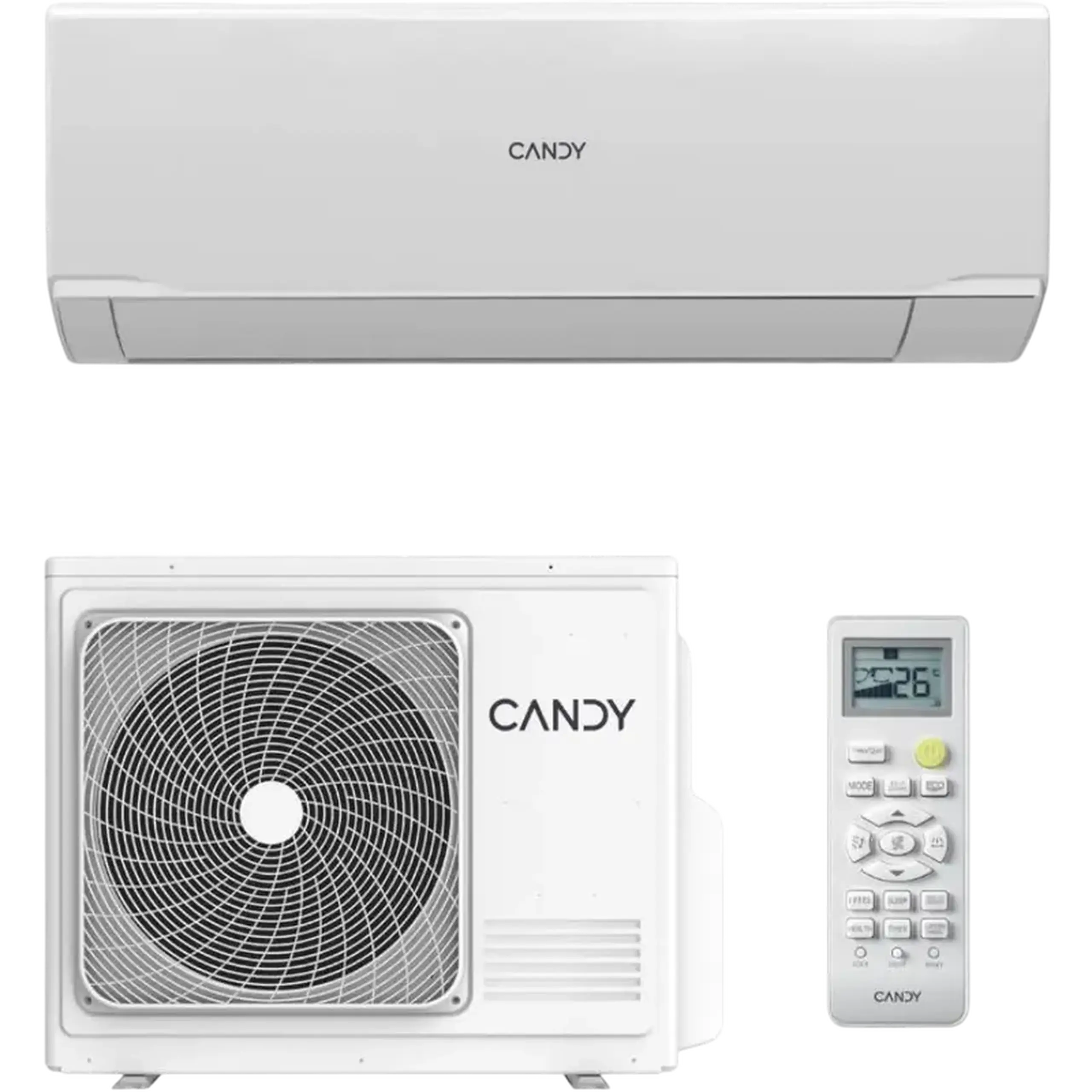 Aparat de aer condiționat Split Candy Brezza CY-09BRIN/CY-09BROUT, 9kBTU/h, Alb