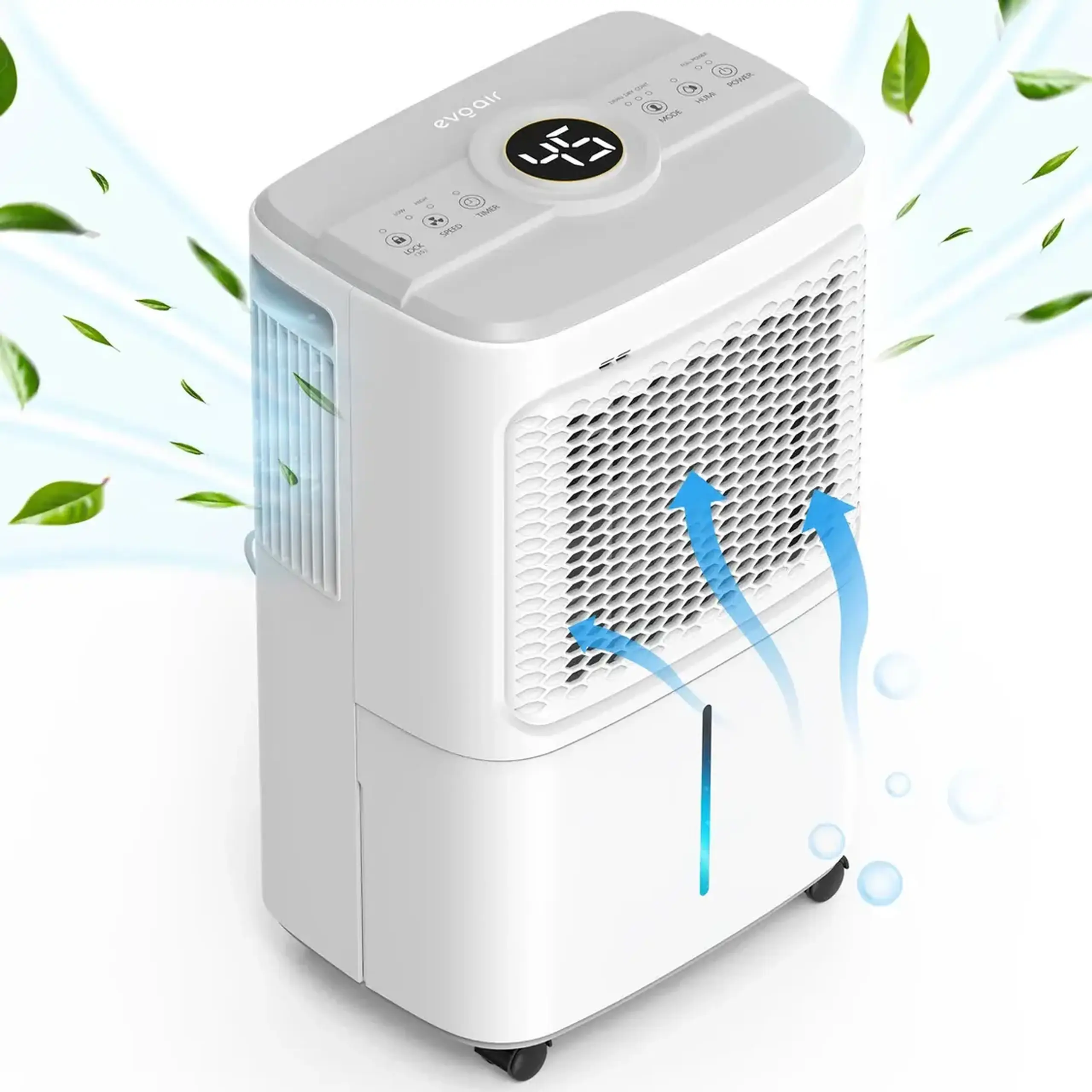 Dezumidificator Evoair Dryora 10, 10l/24h, Senzor de Umiditate, Dezumidifcare Continua