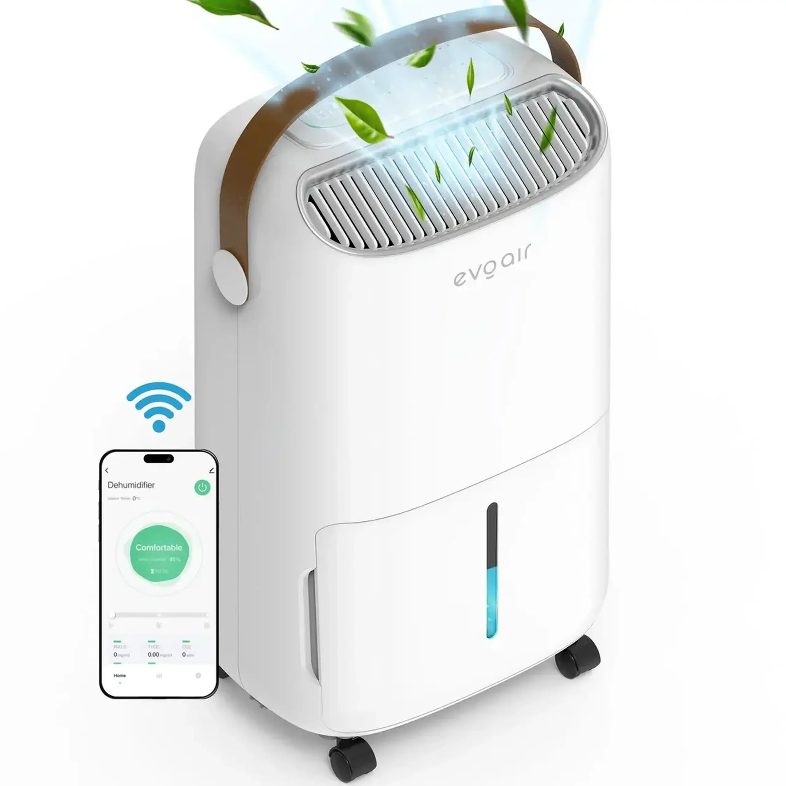 Dezumidificator Evoair NovaDry 16 Smart, 16l/24h, Senzor de Umiditate, Uscare Rufe, Maro