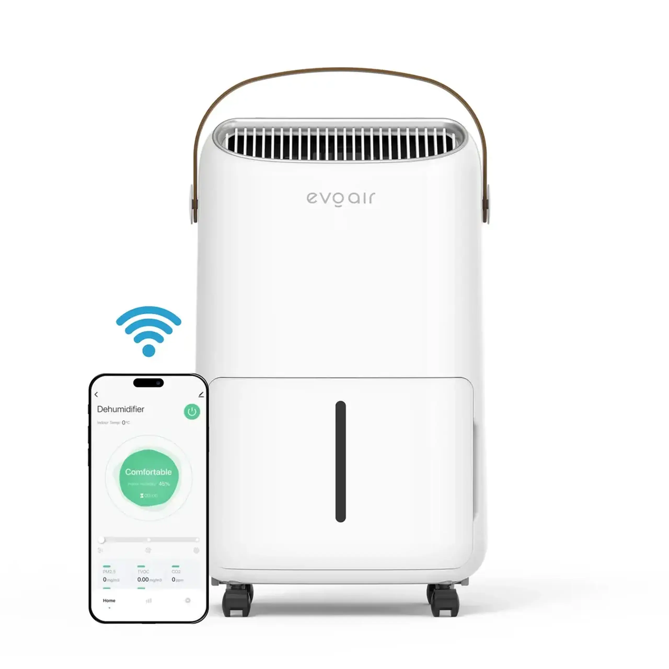 Dezumidificator Evoair NovaDry 16 Smart, 16l/24h, Senzor de Umiditate, Uscare Rufe, Maro
