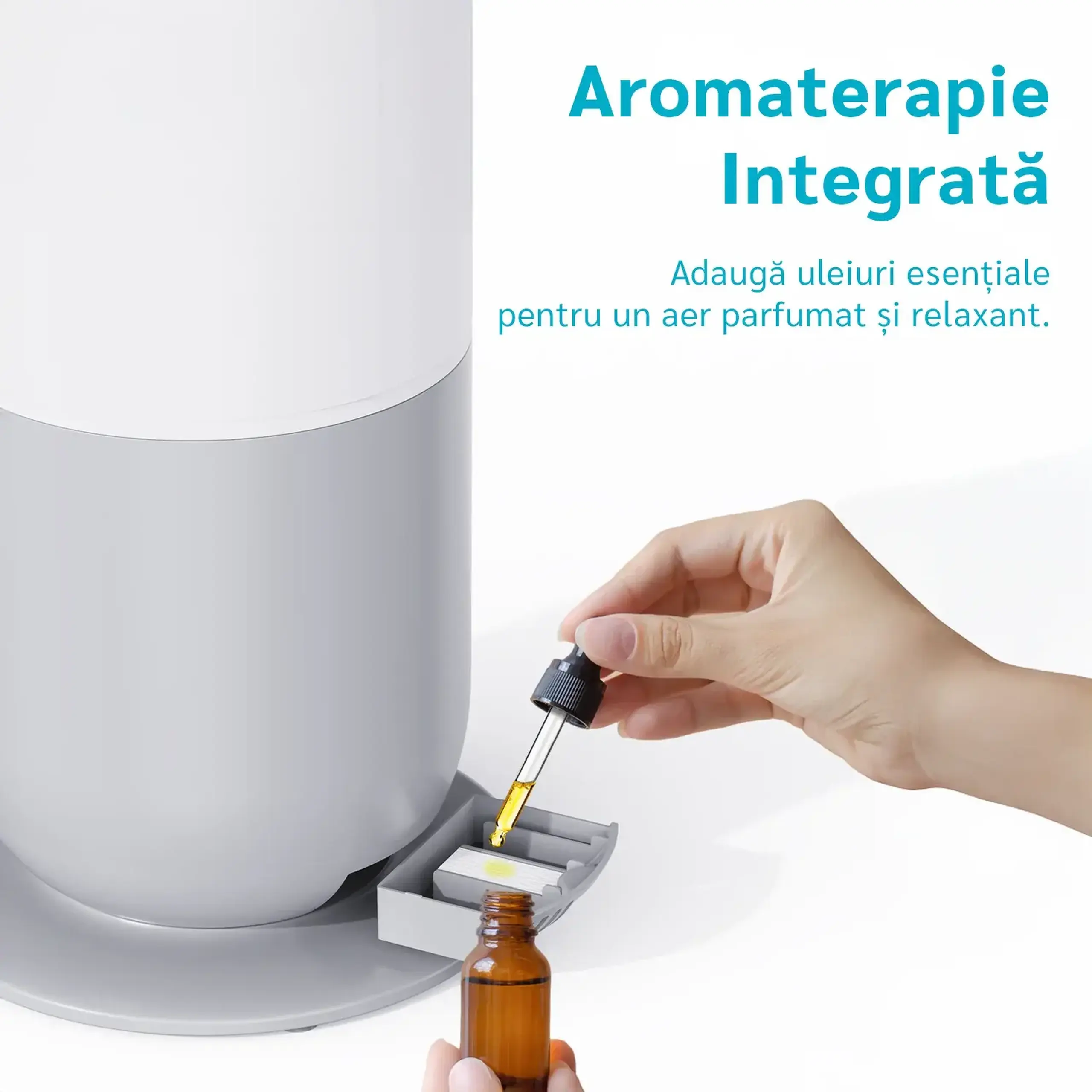 Umidificator Evoair UMIO, Rezervor 3.8L, Aromaterapie, Capacitate de umidificare 300ml/h