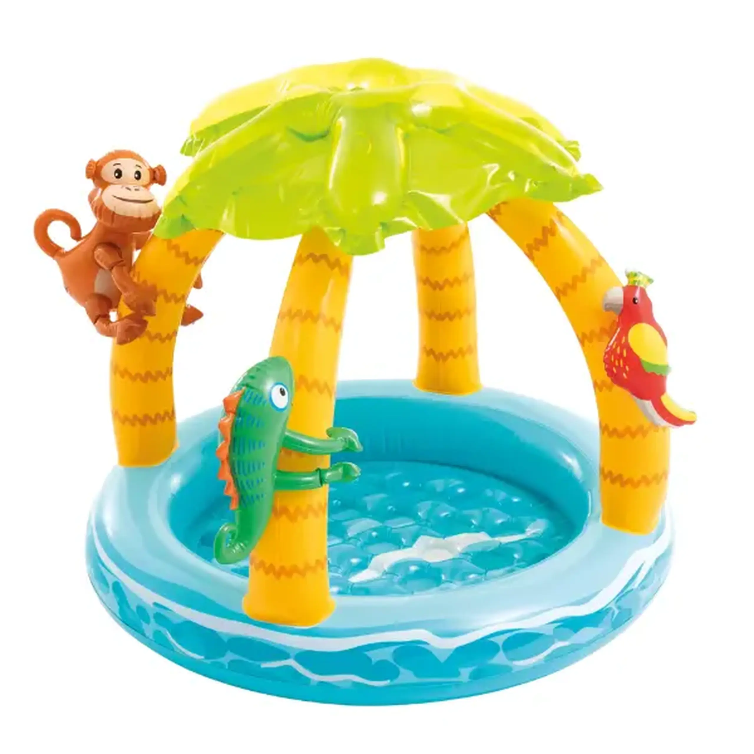 INTEX Piscină gonflabilă pentru copii cu baldachin „Palmierii pe insulă" 102х86 cm, 45 L, 1-3 ani