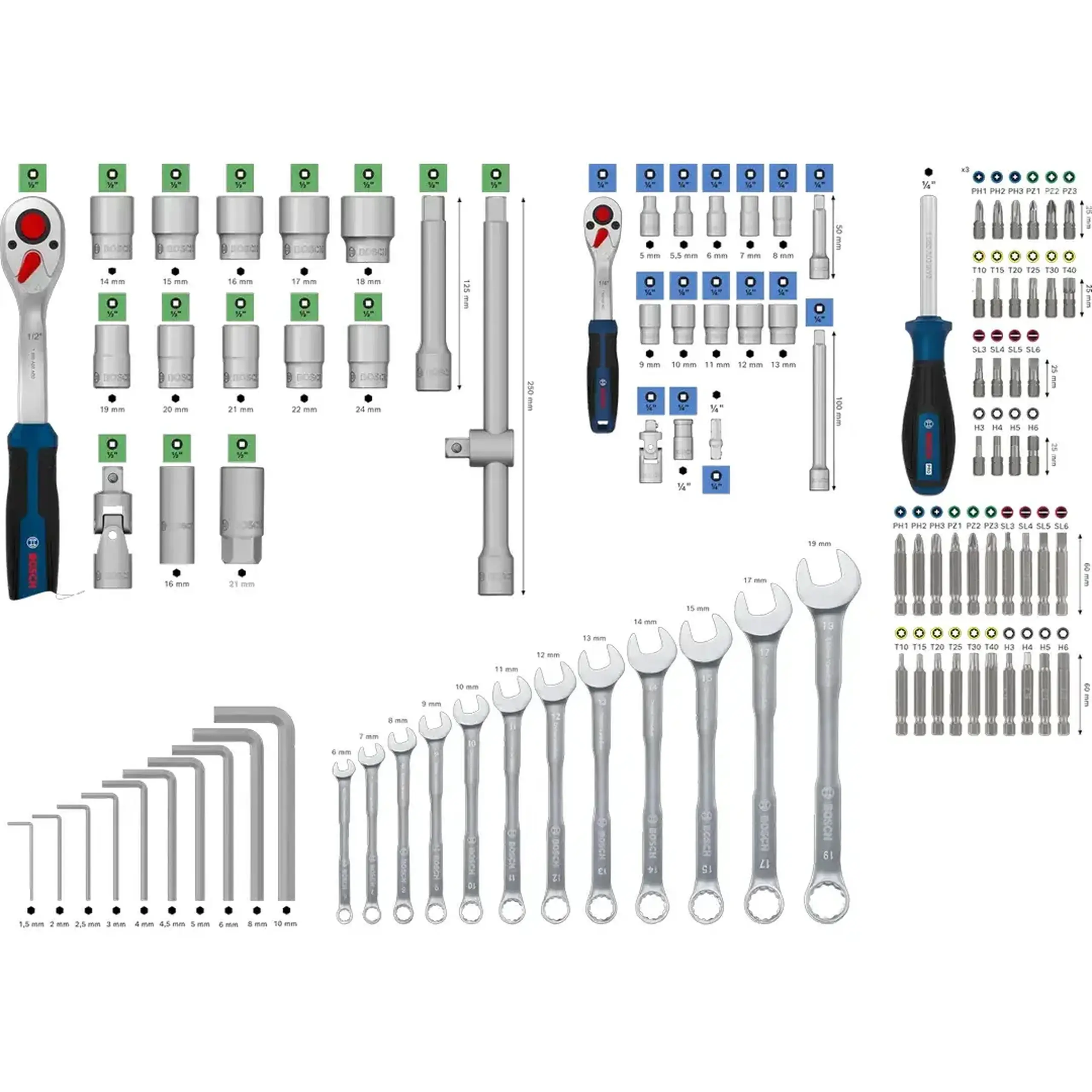Set scule de mână 13 buc. Bosch