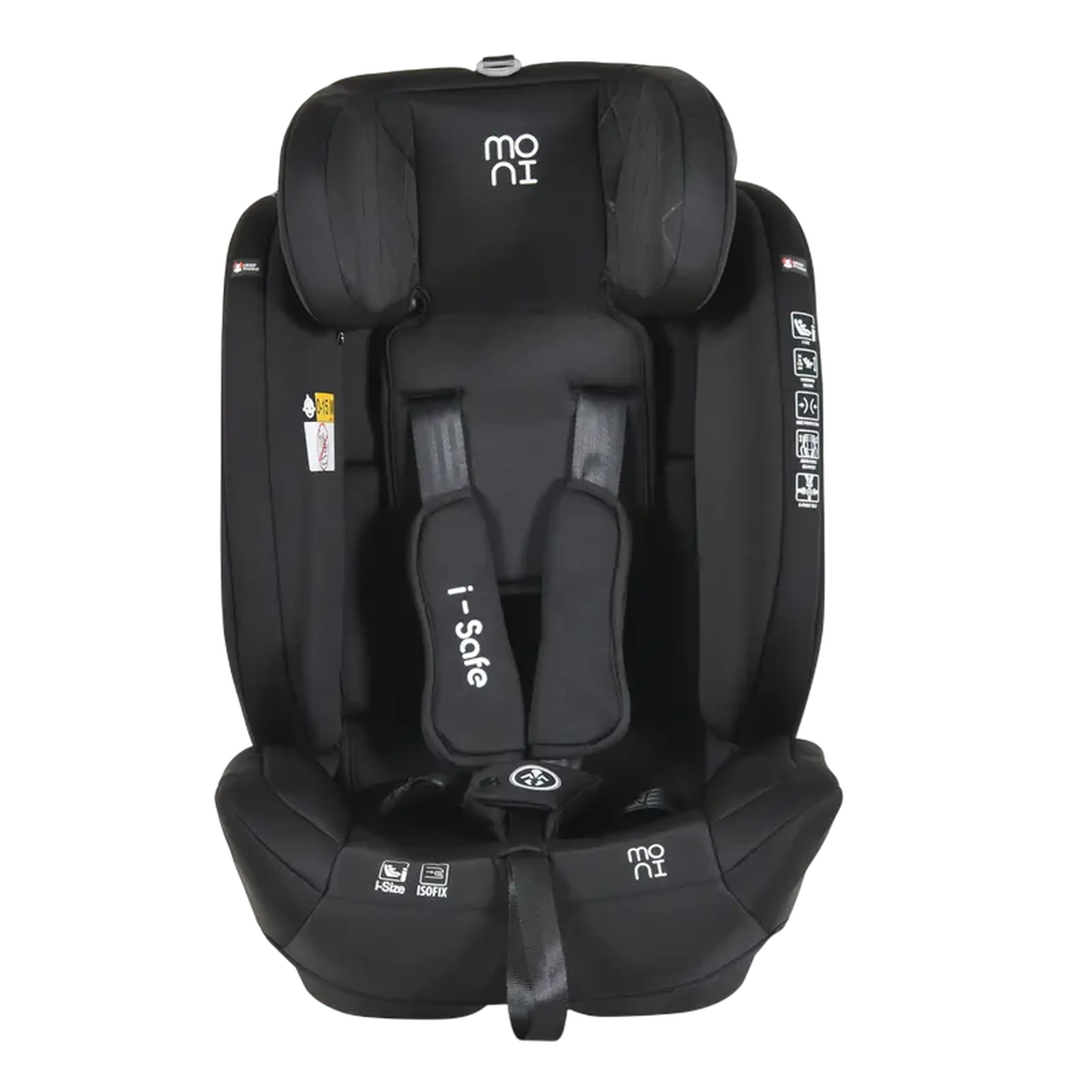 Scaun auto Moni Isafe, Grupa 1/2/3 (9-36 kg), Negru