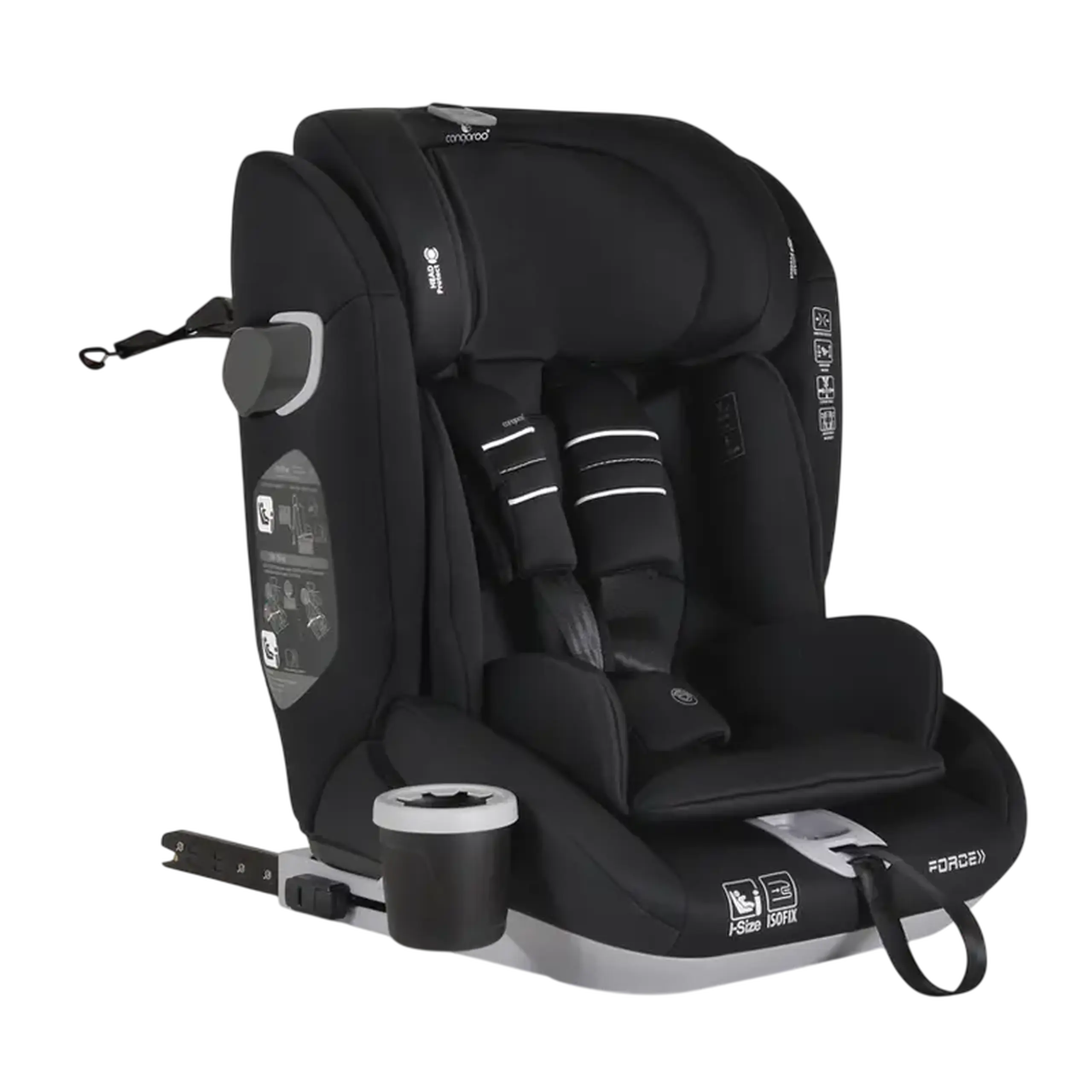 Scaun auto Cangaroo Force, Grupa 1/2/3 (9-36 kg), Negru