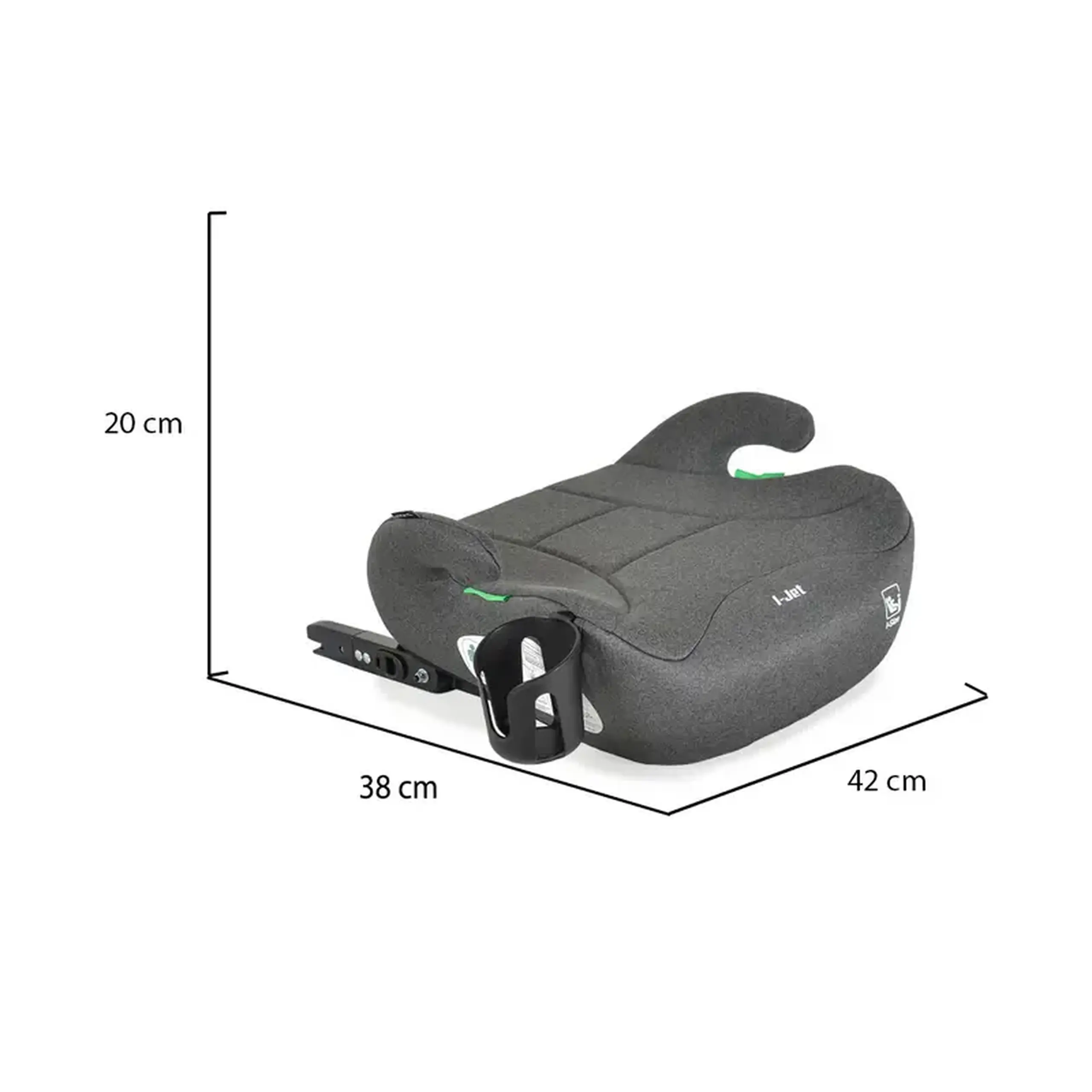 Booster Moni I-Jet, Grupa 2/3 (15-36 kg), Gri