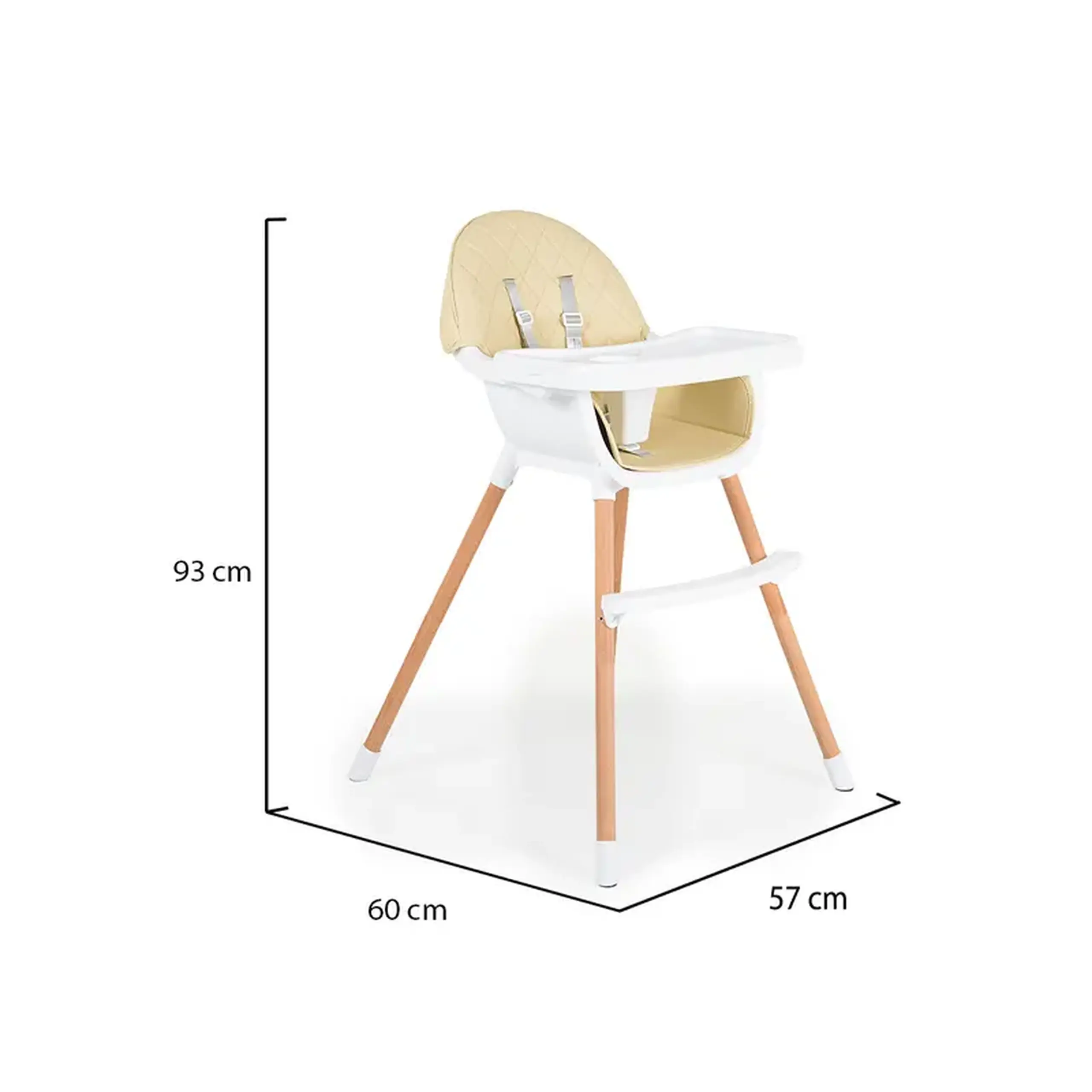 Scaun de hrănire Cangaroo Gelato 2in1, Bej