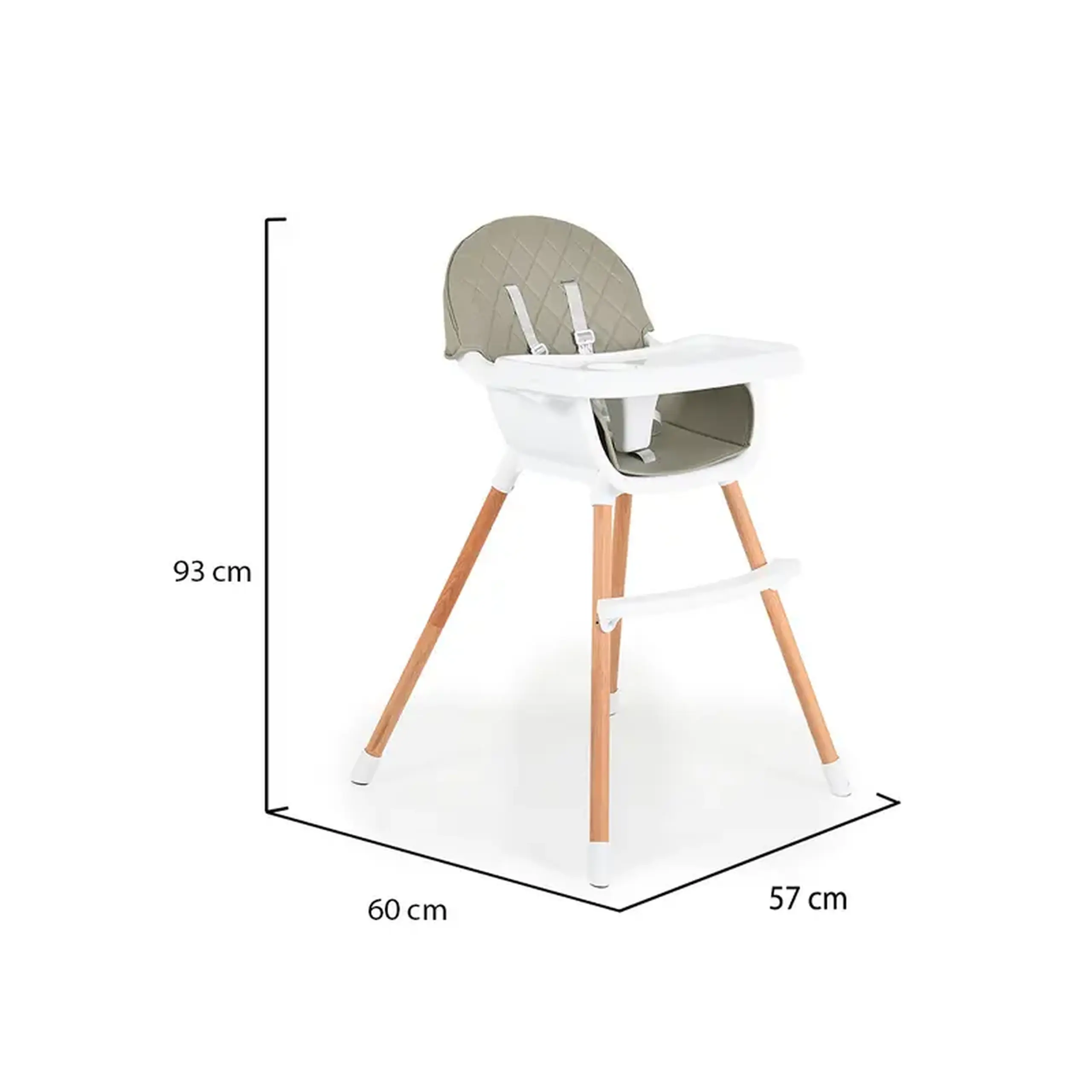 Scaun de hrănire Cangaroo Gelato 2in1, Gri