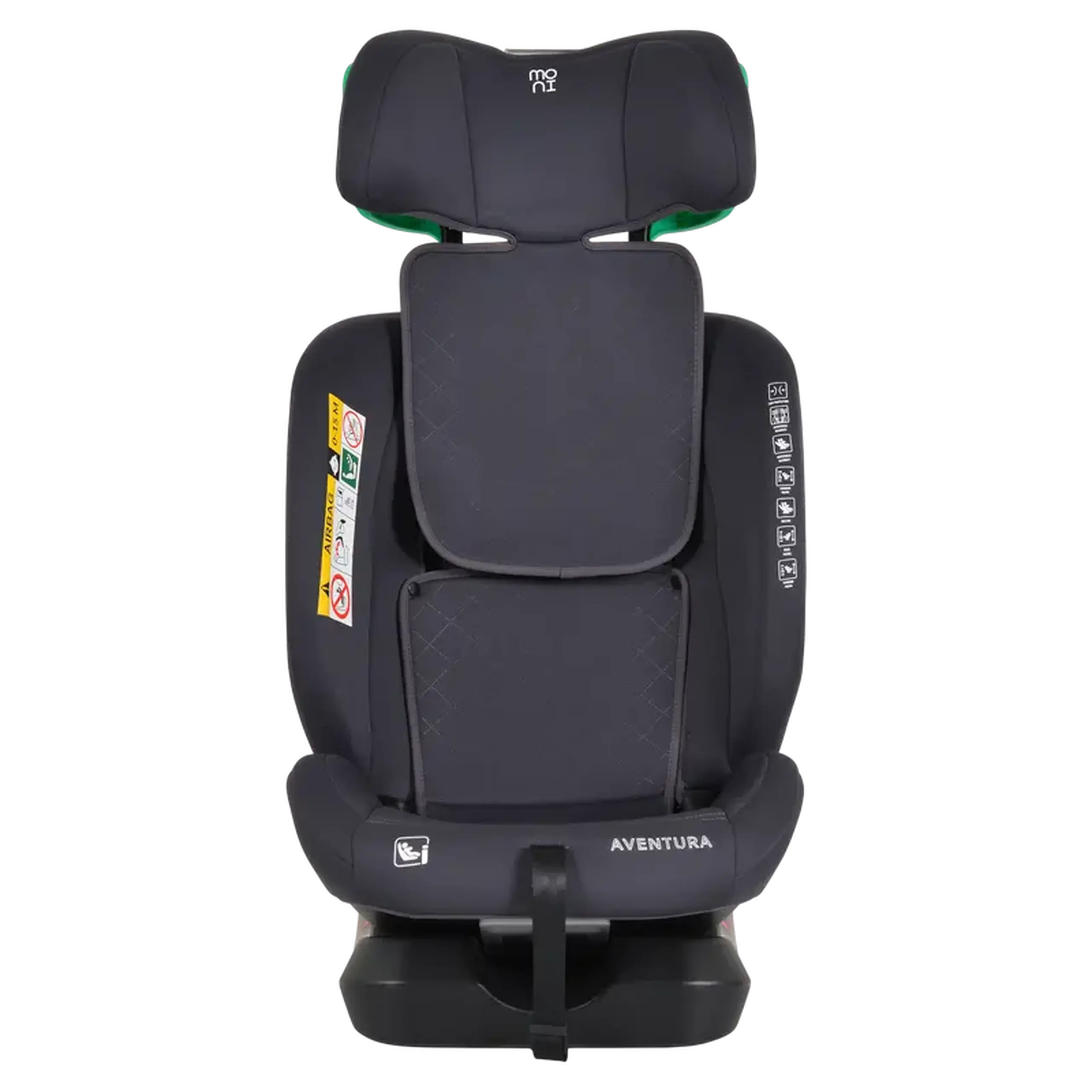 Scaun auto Moni Aventura, Grupa 0+/1/2/3 (0-36 kg), Gri